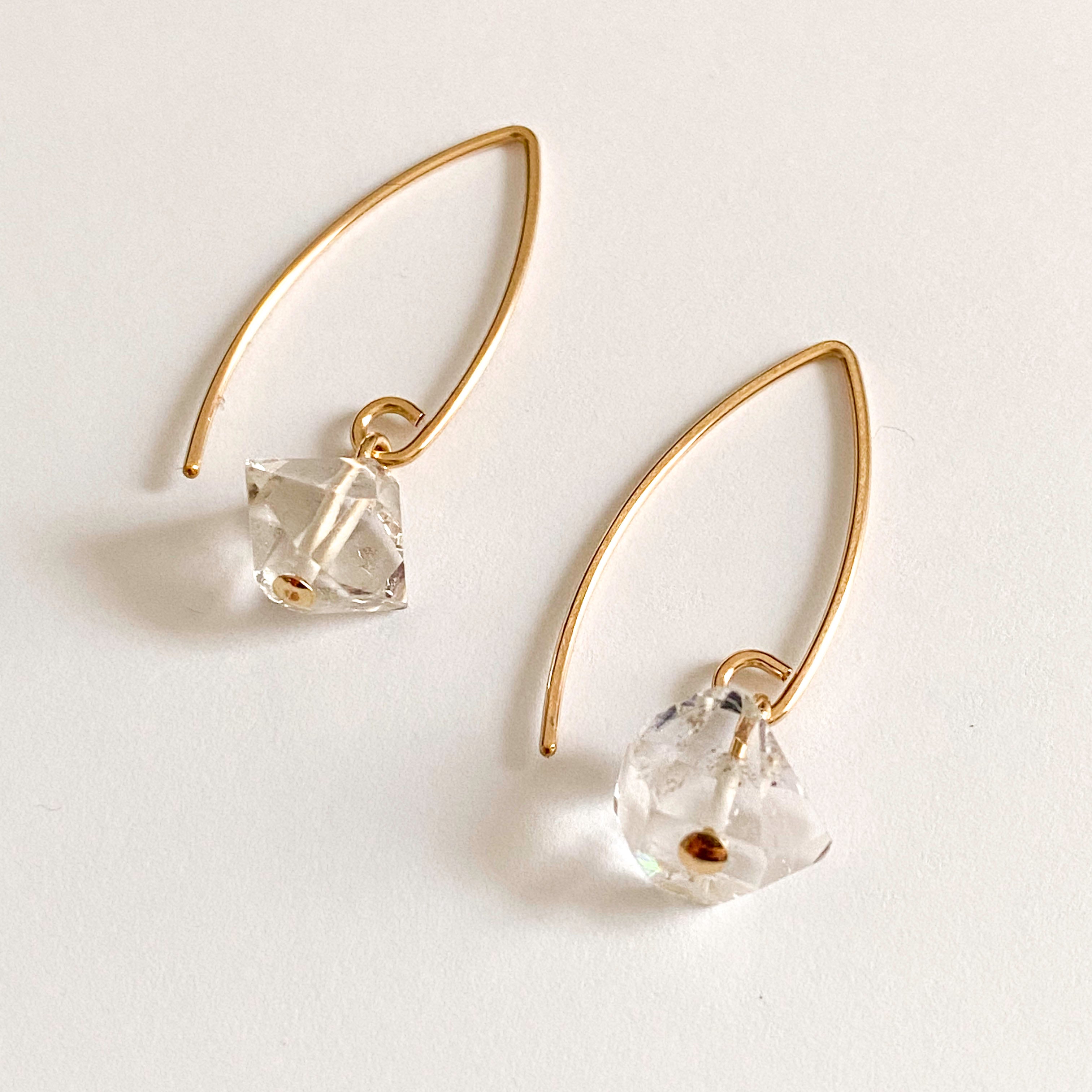 Herkimer Diamond V Earrings