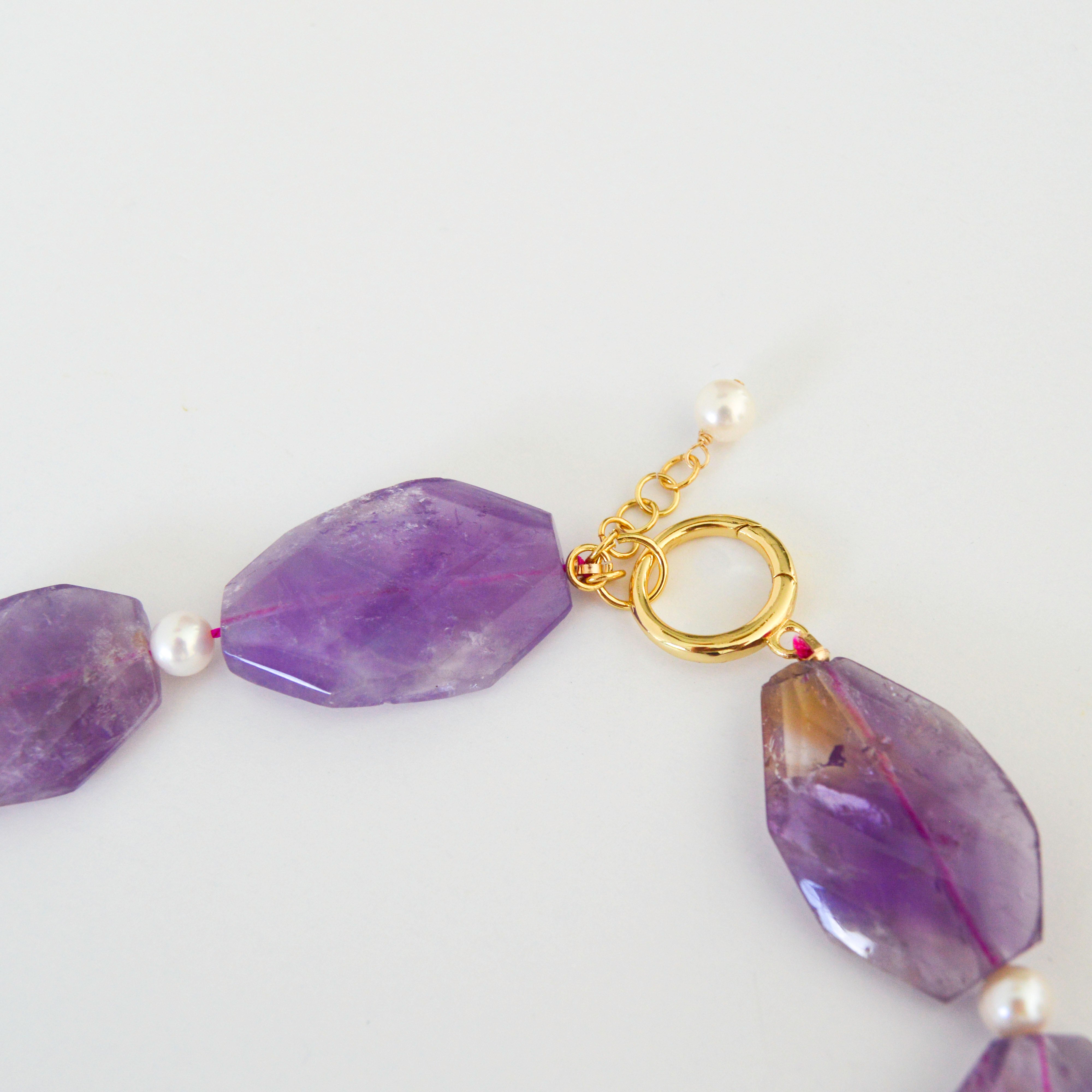 Amethyst and Pearl Necklace