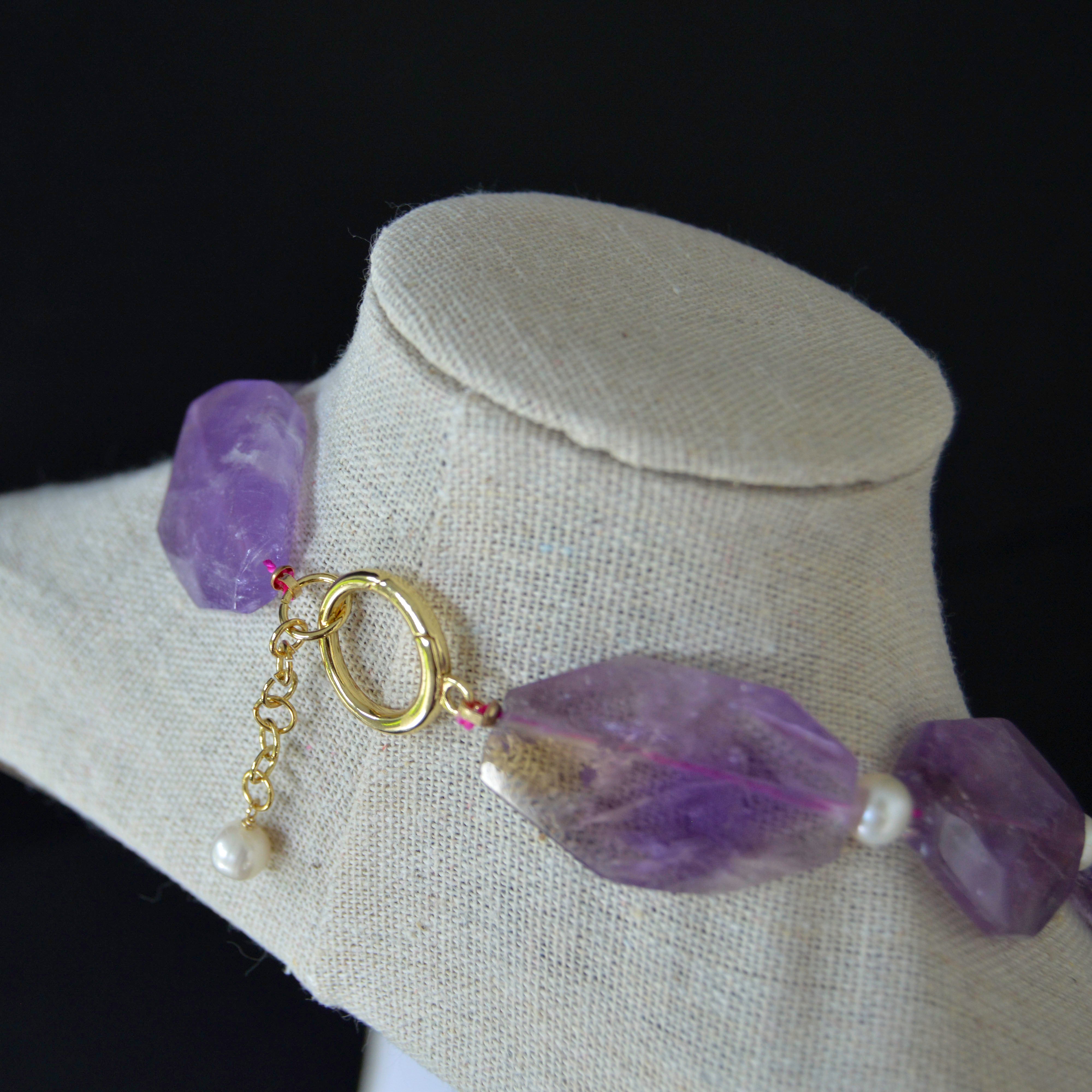 Amethyst and Pearl Necklace