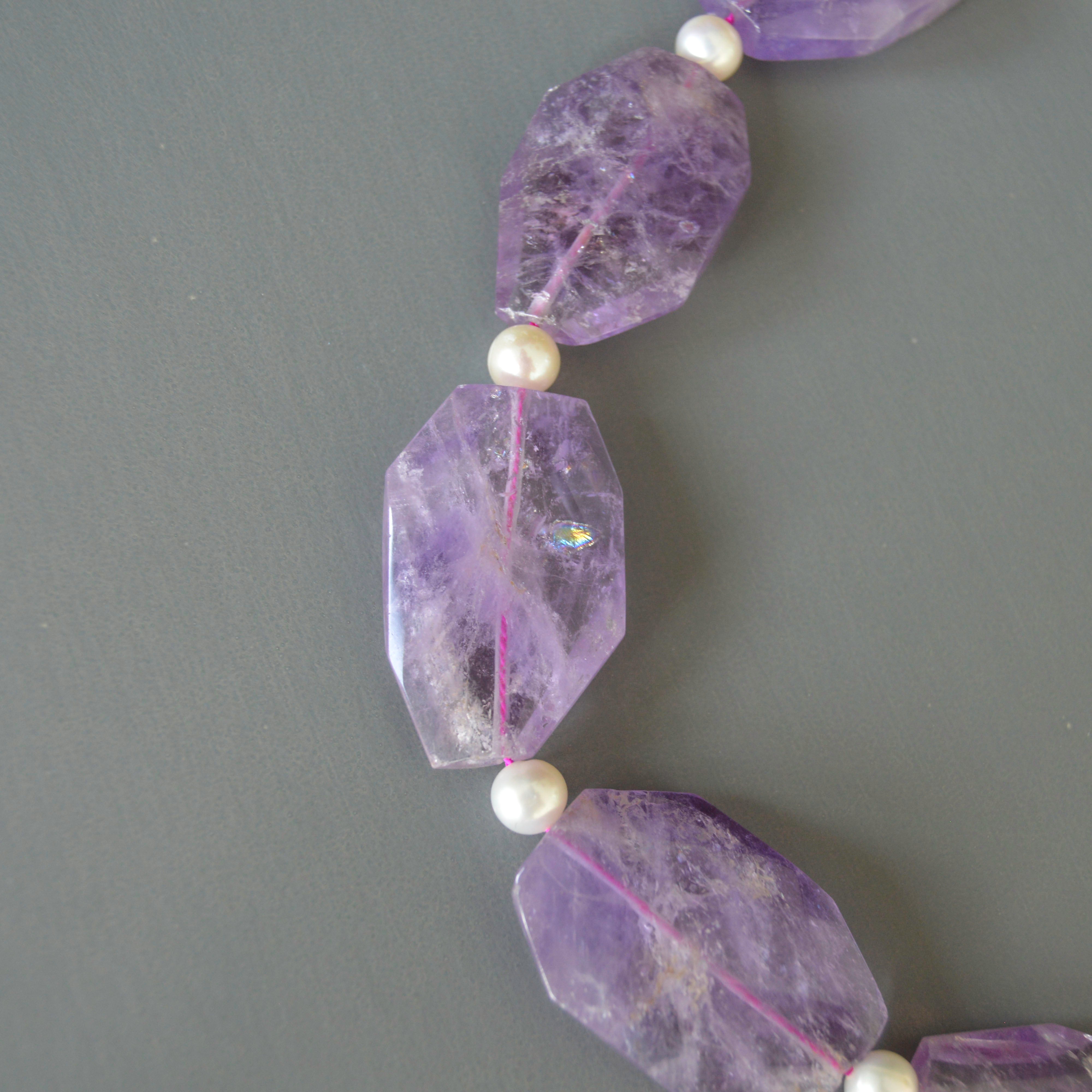 Amethyst and Pearl Necklace