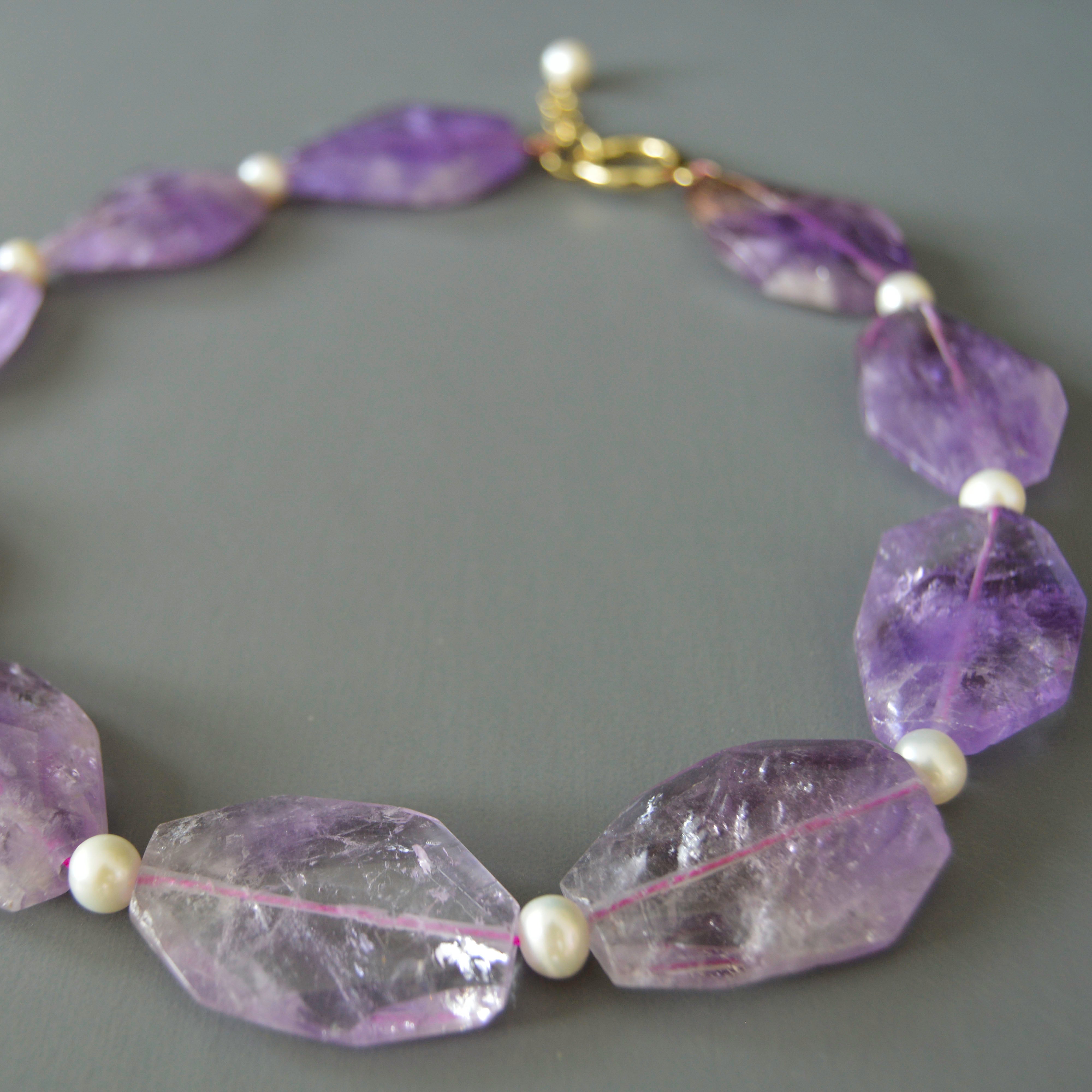 Amethyst and Pearl Necklace