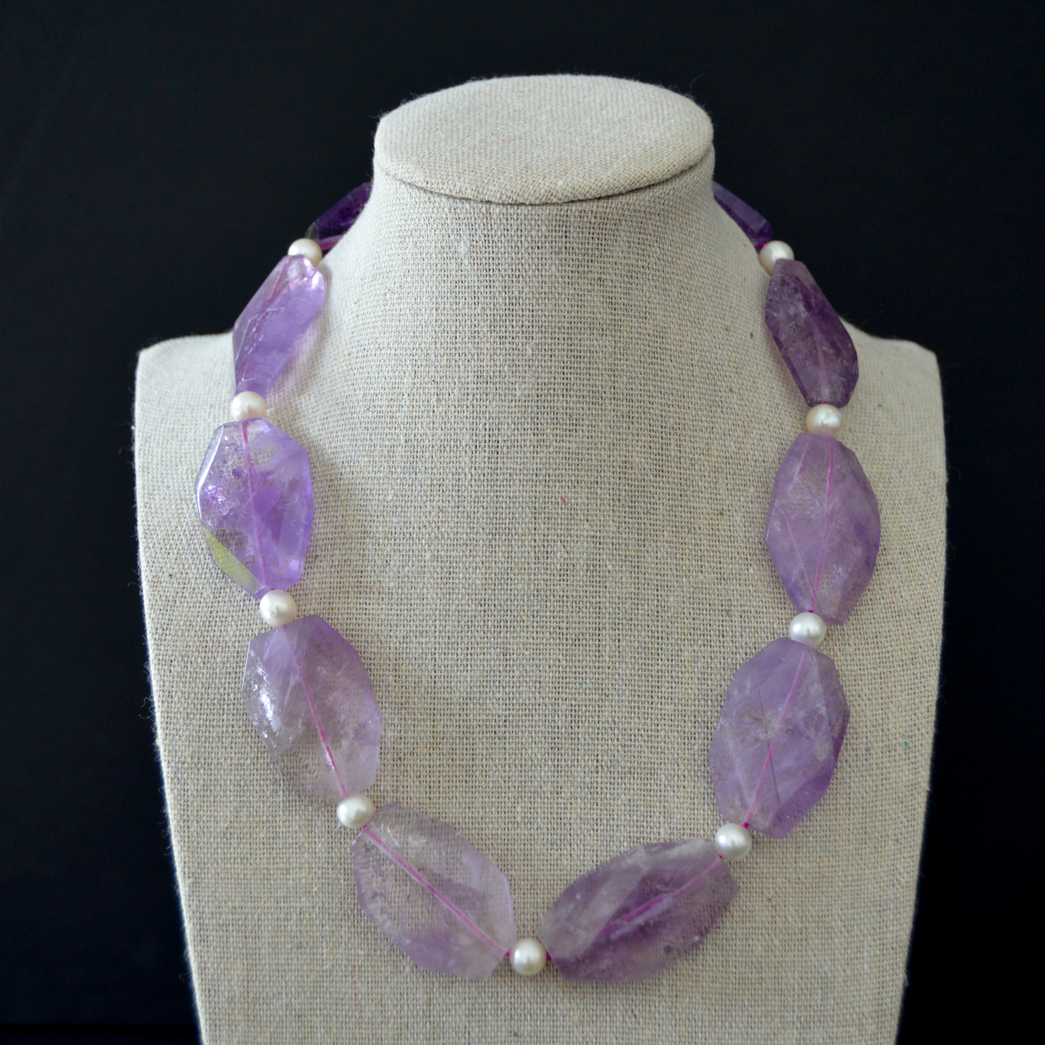 Amethyst and Pearl Necklace