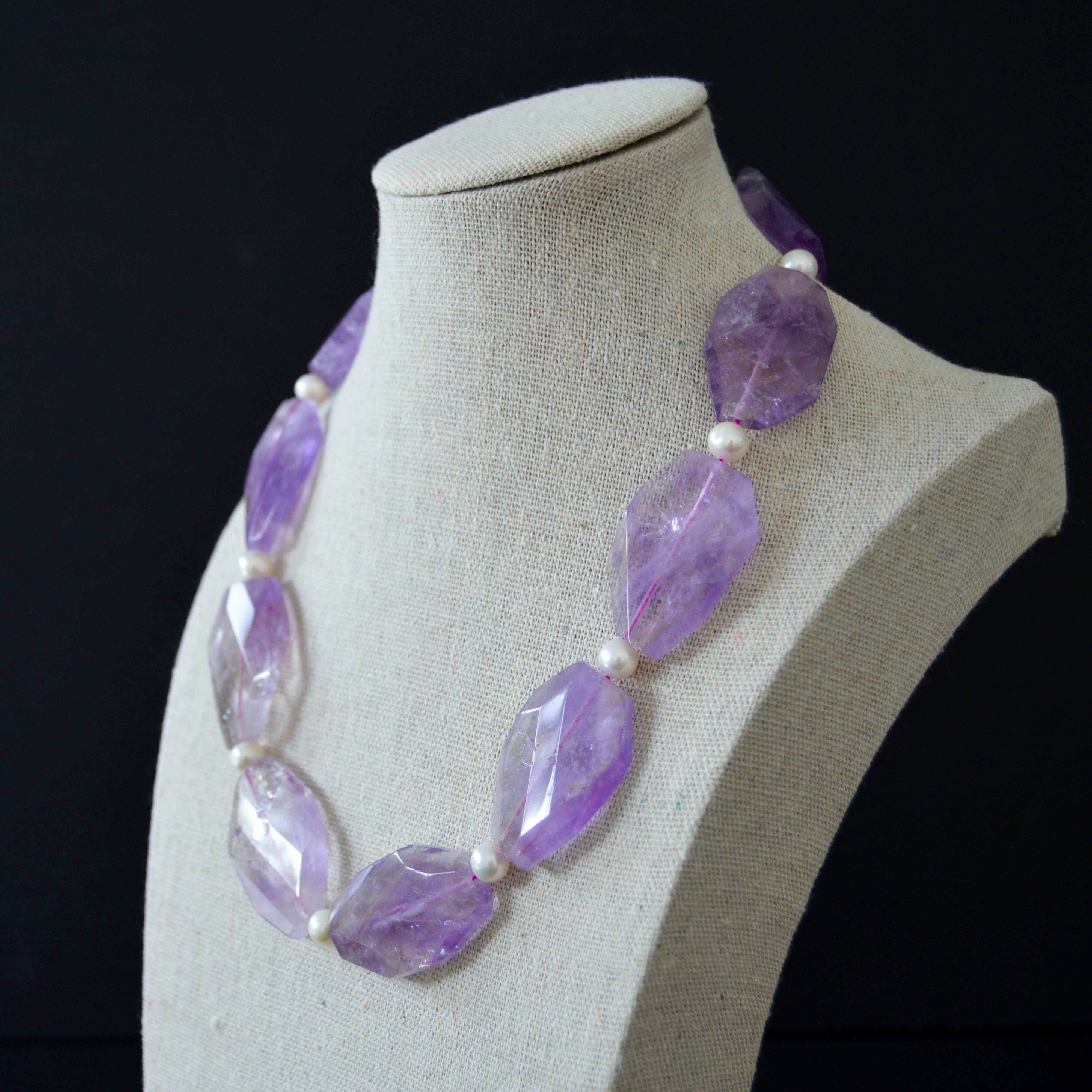 Amethyst and Pearl Necklace