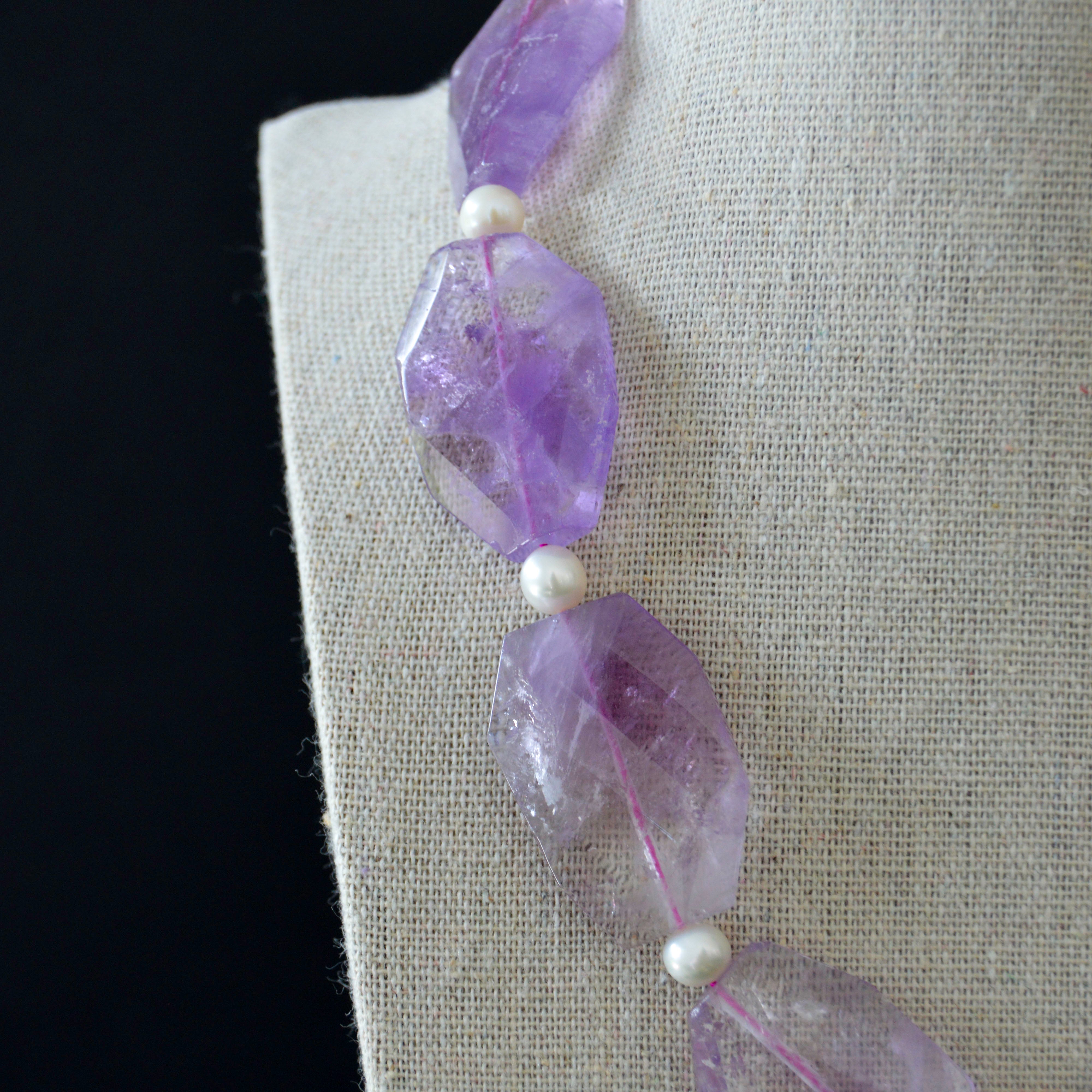 Amethyst and Pearl Necklace