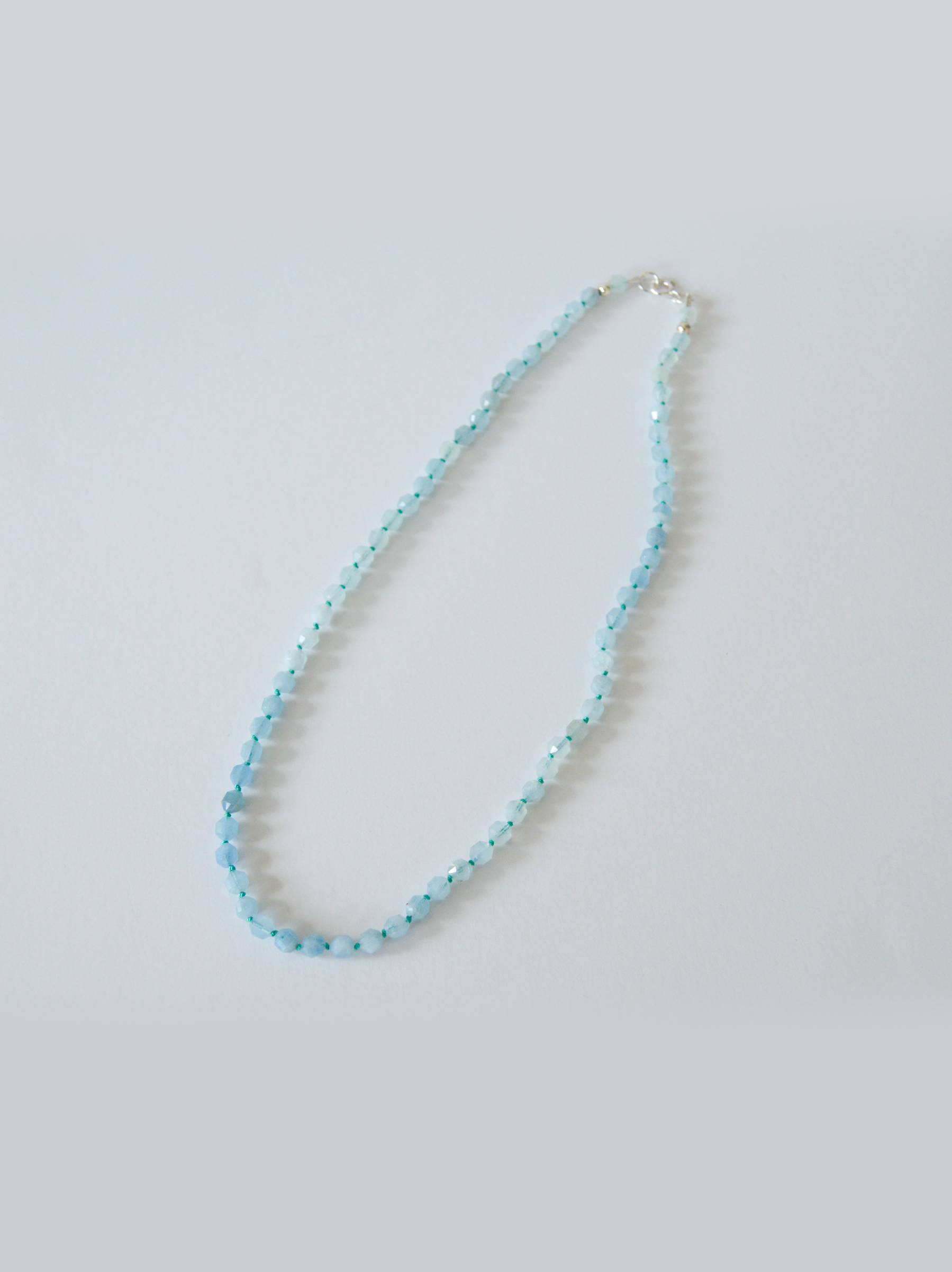 Aquamarine Knotted Necklace