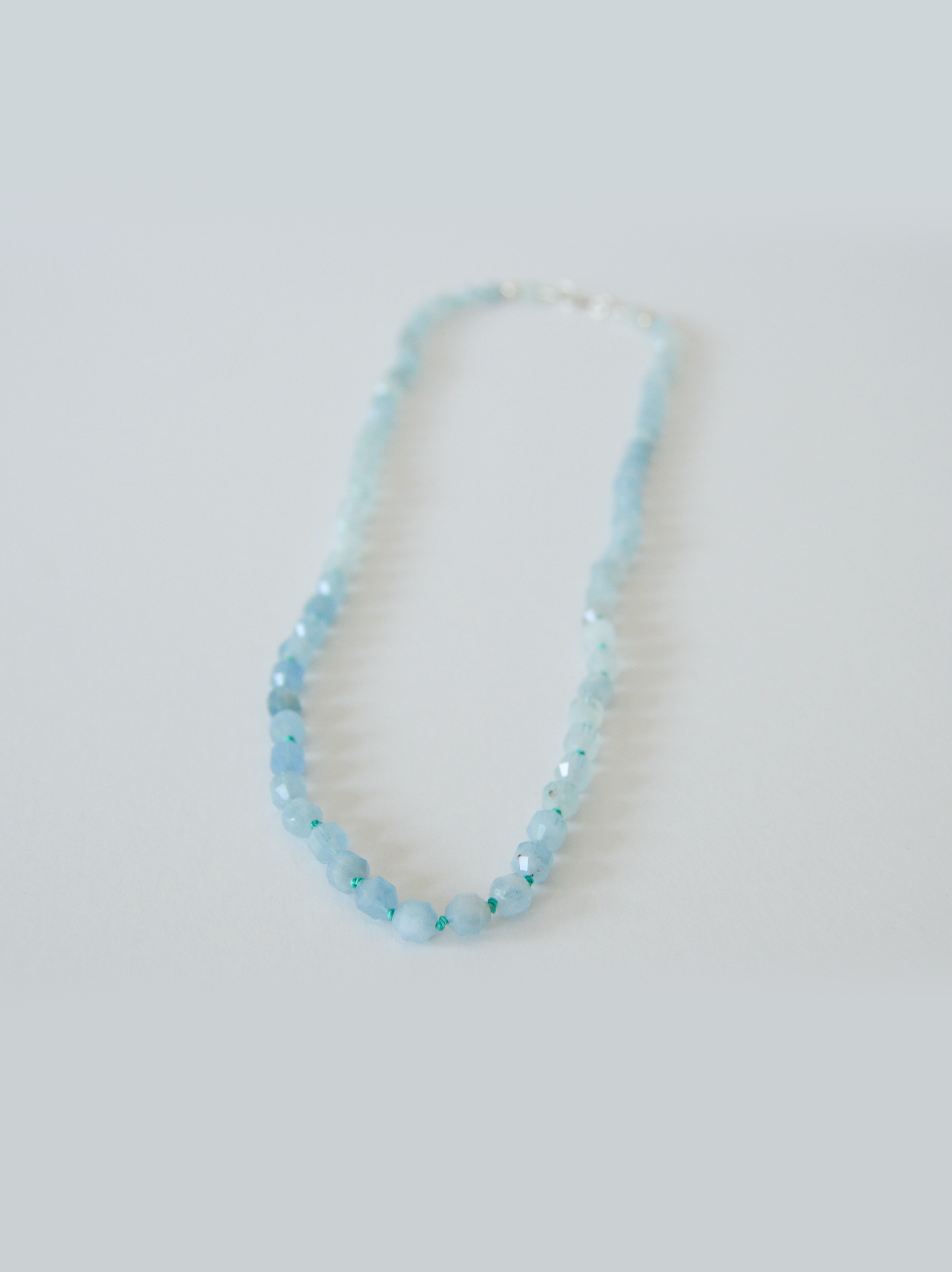 Aquamarine Knotted Necklace