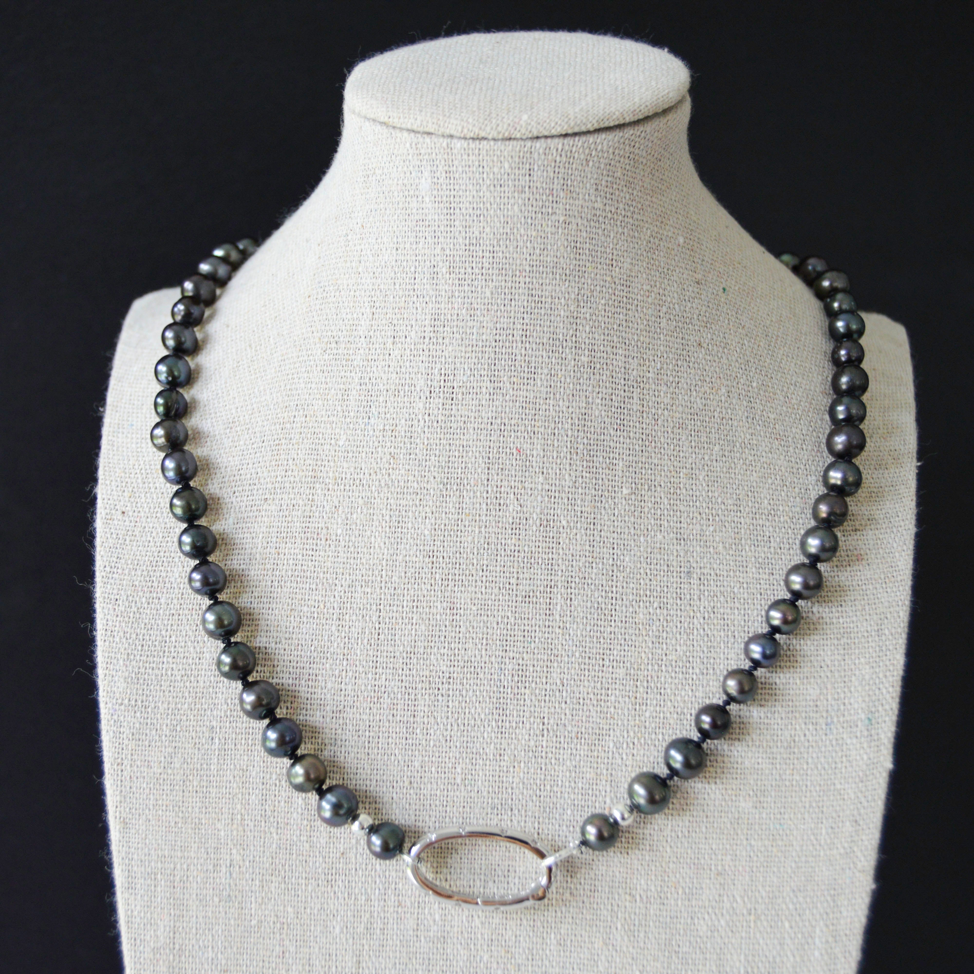 Black Peacock Pearl Necklace