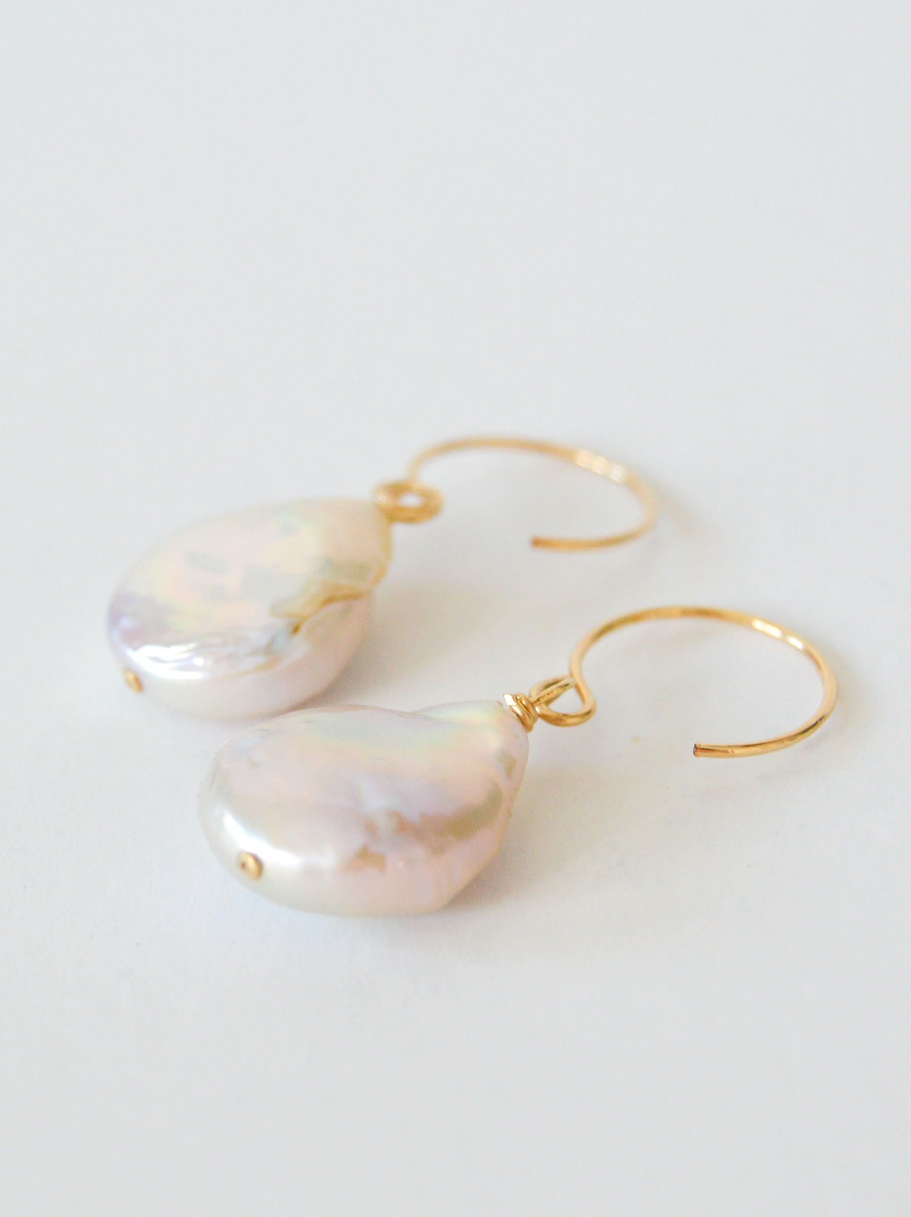 Freshwater Coin Pearl Earrings