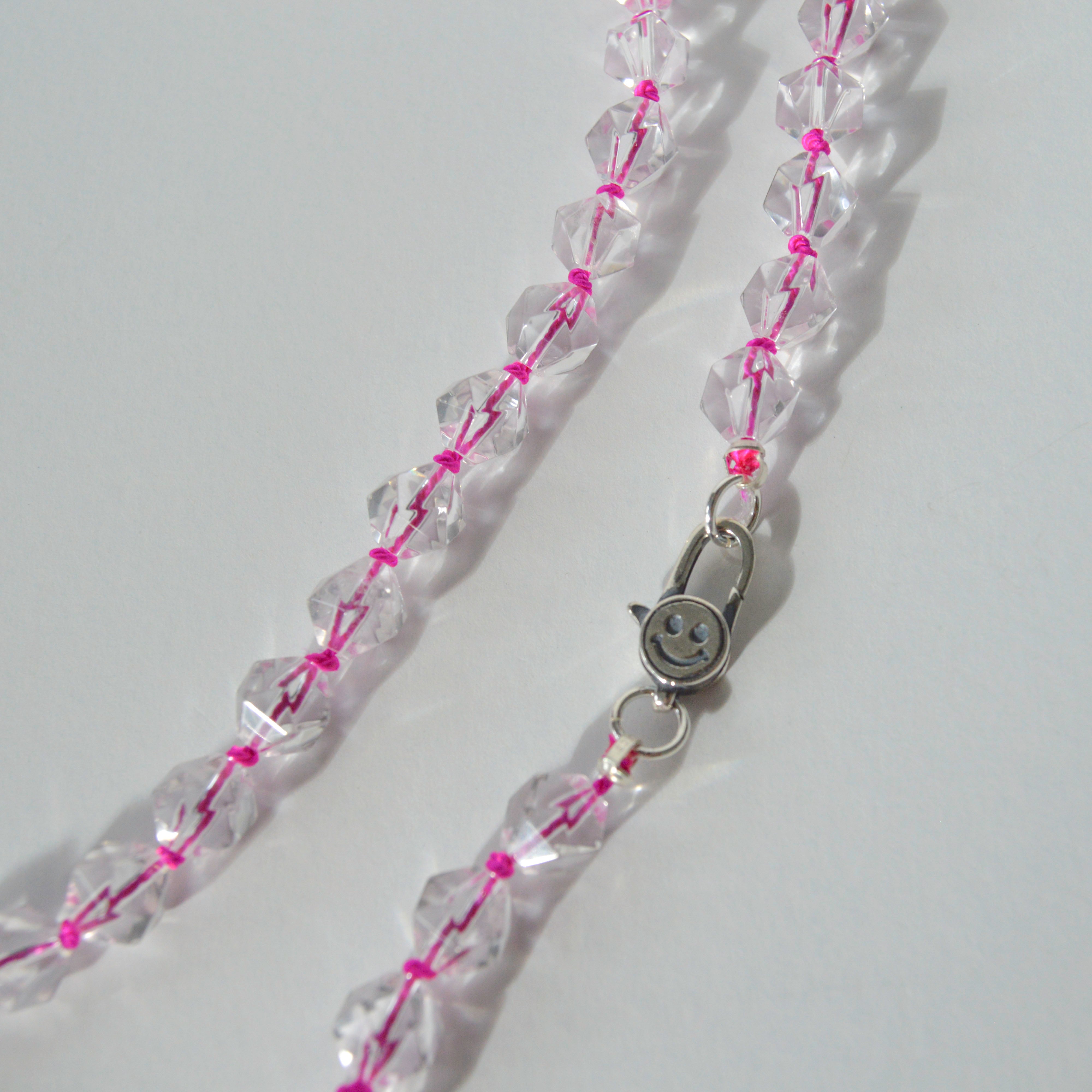 Quartz with Fuchsia Silk