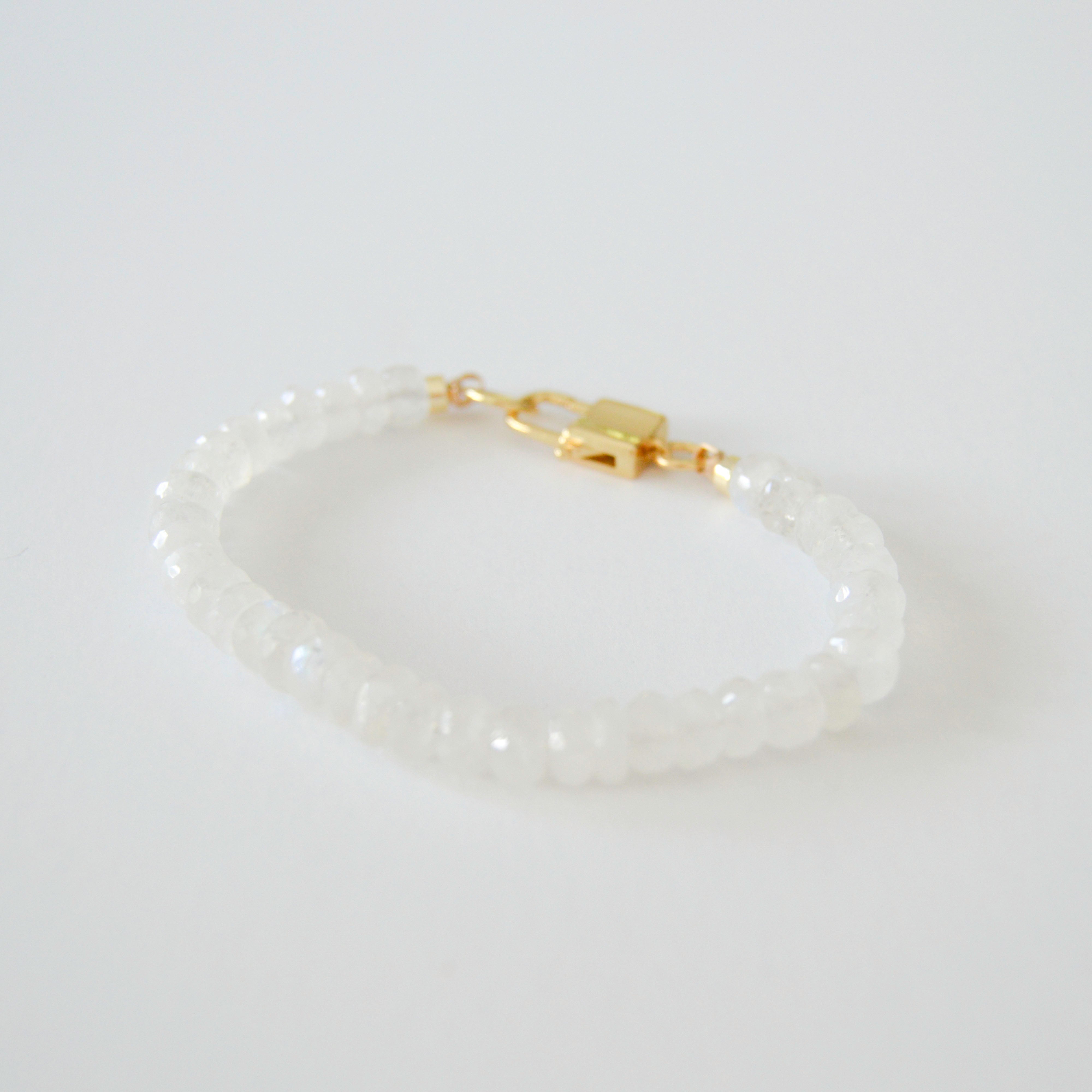 Moonstone Padlock Bracelet