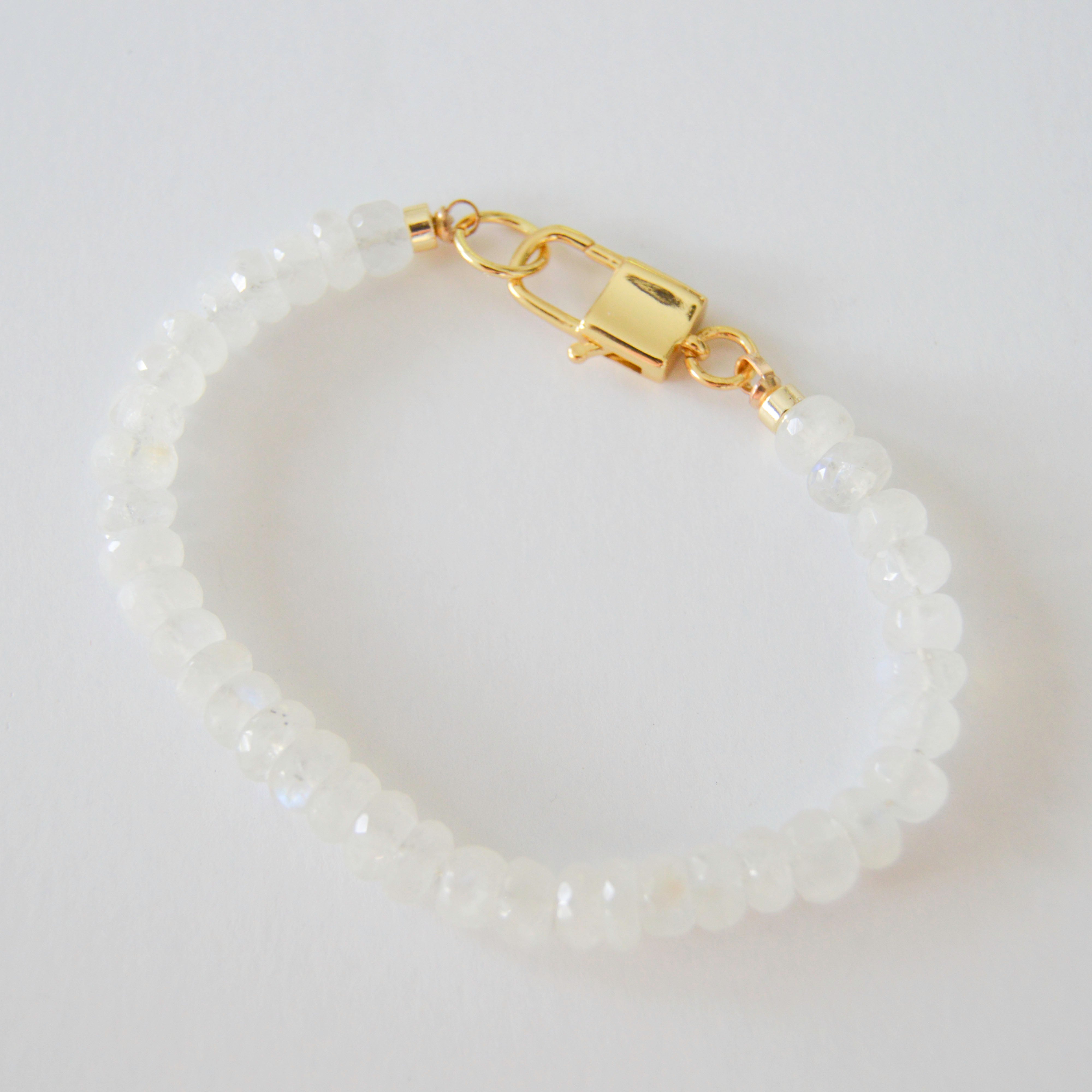 Moonstone Padlock Bracelet