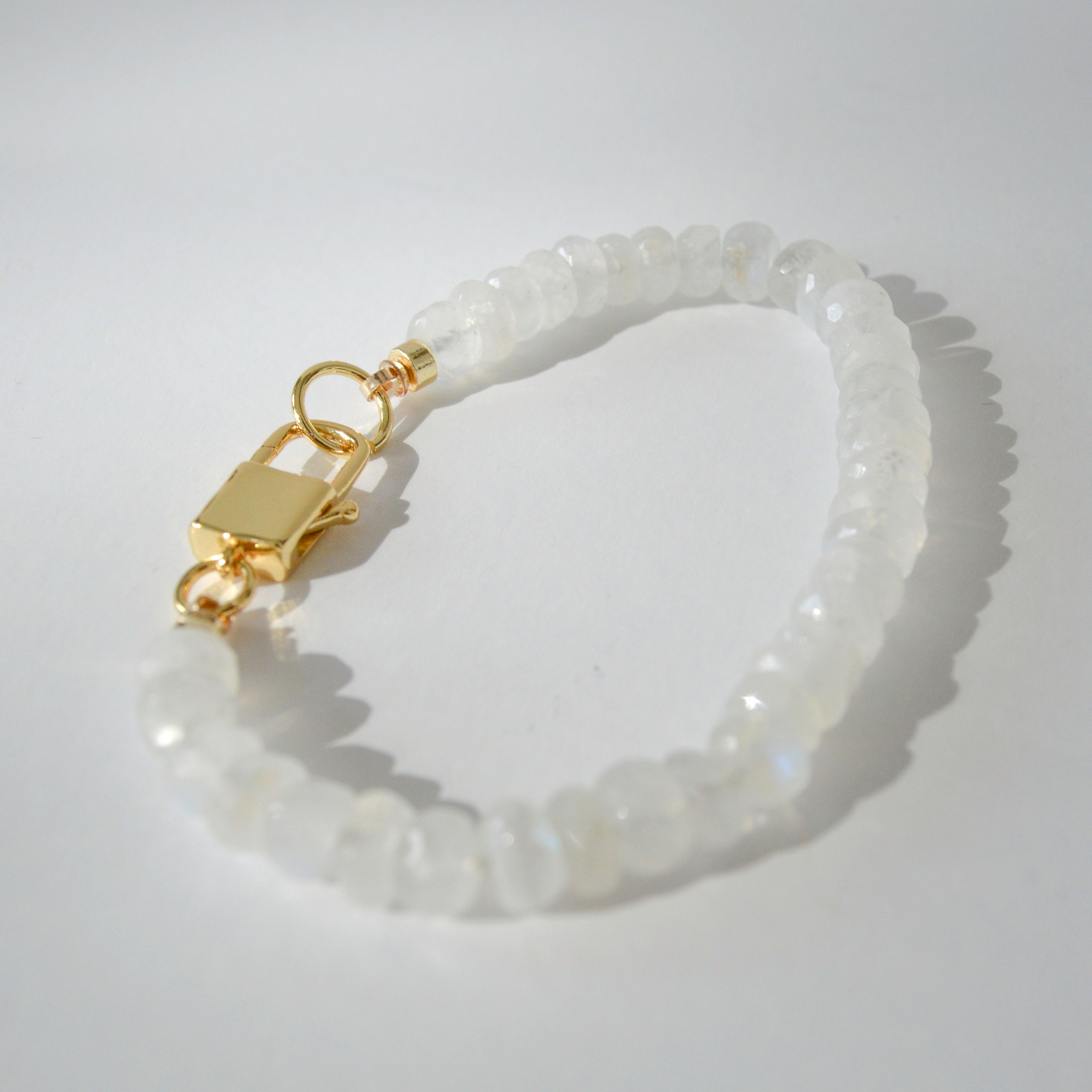 Moonstone Padlock Bracelet