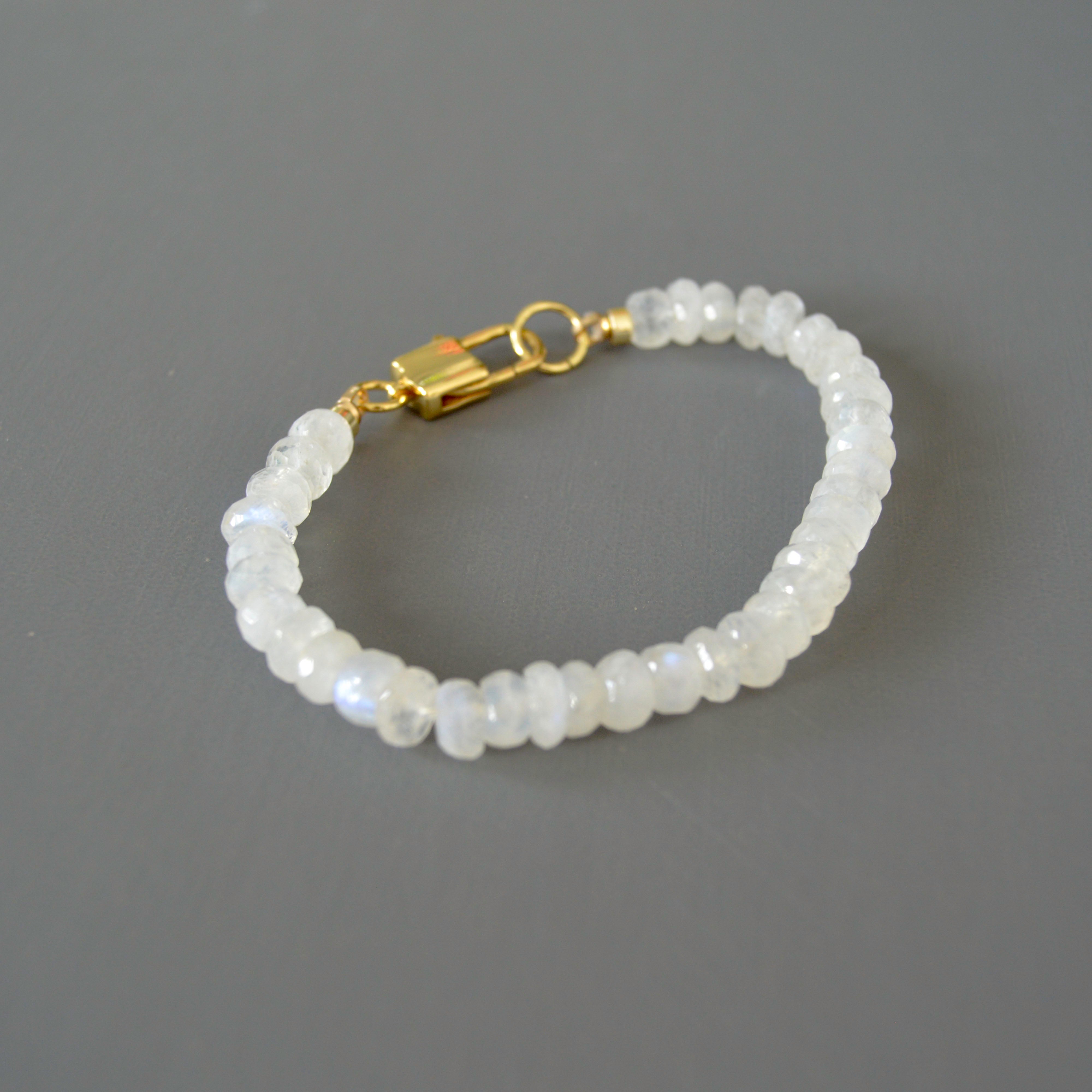 Moonstone Padlock Bracelet