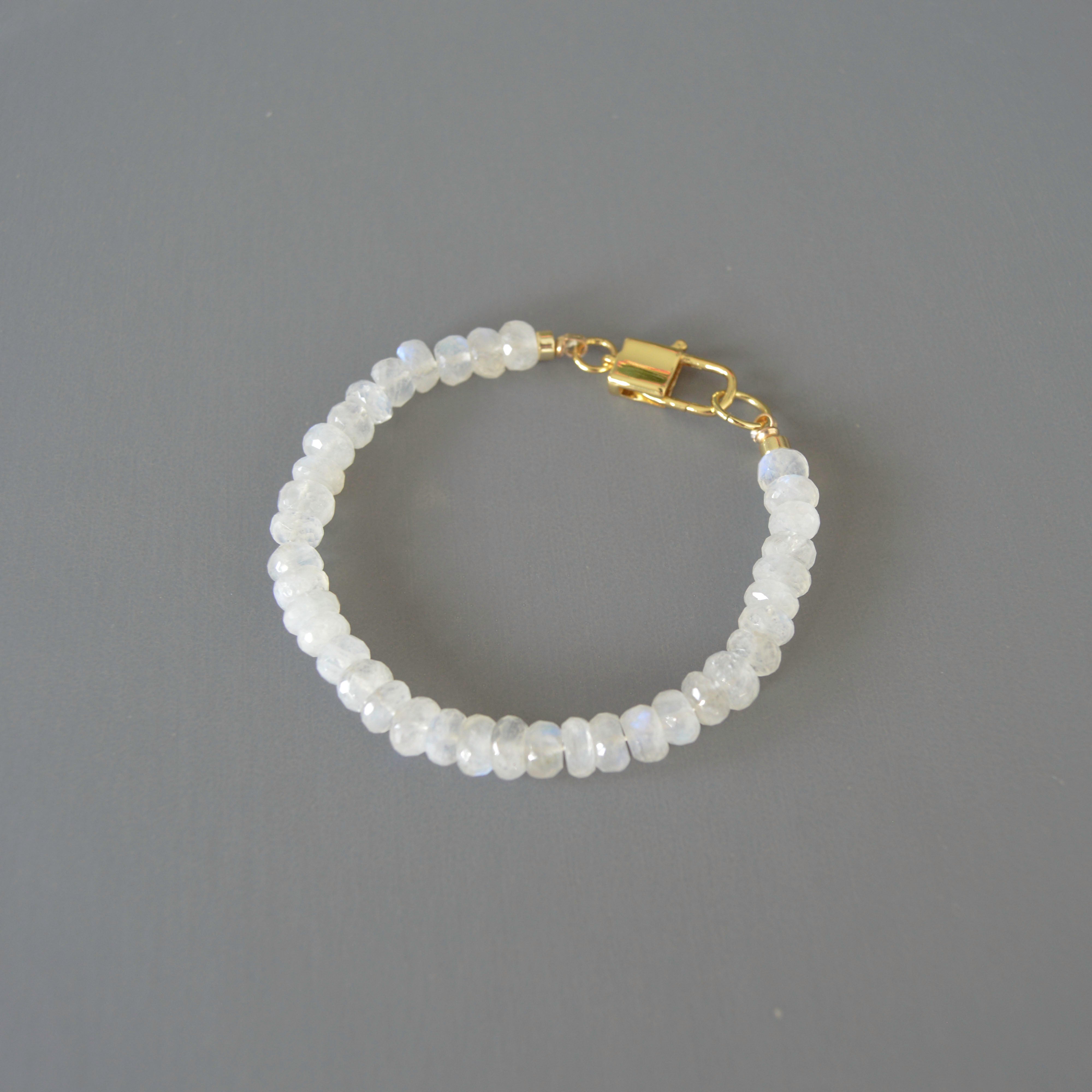 Moonstone Padlock Bracelet