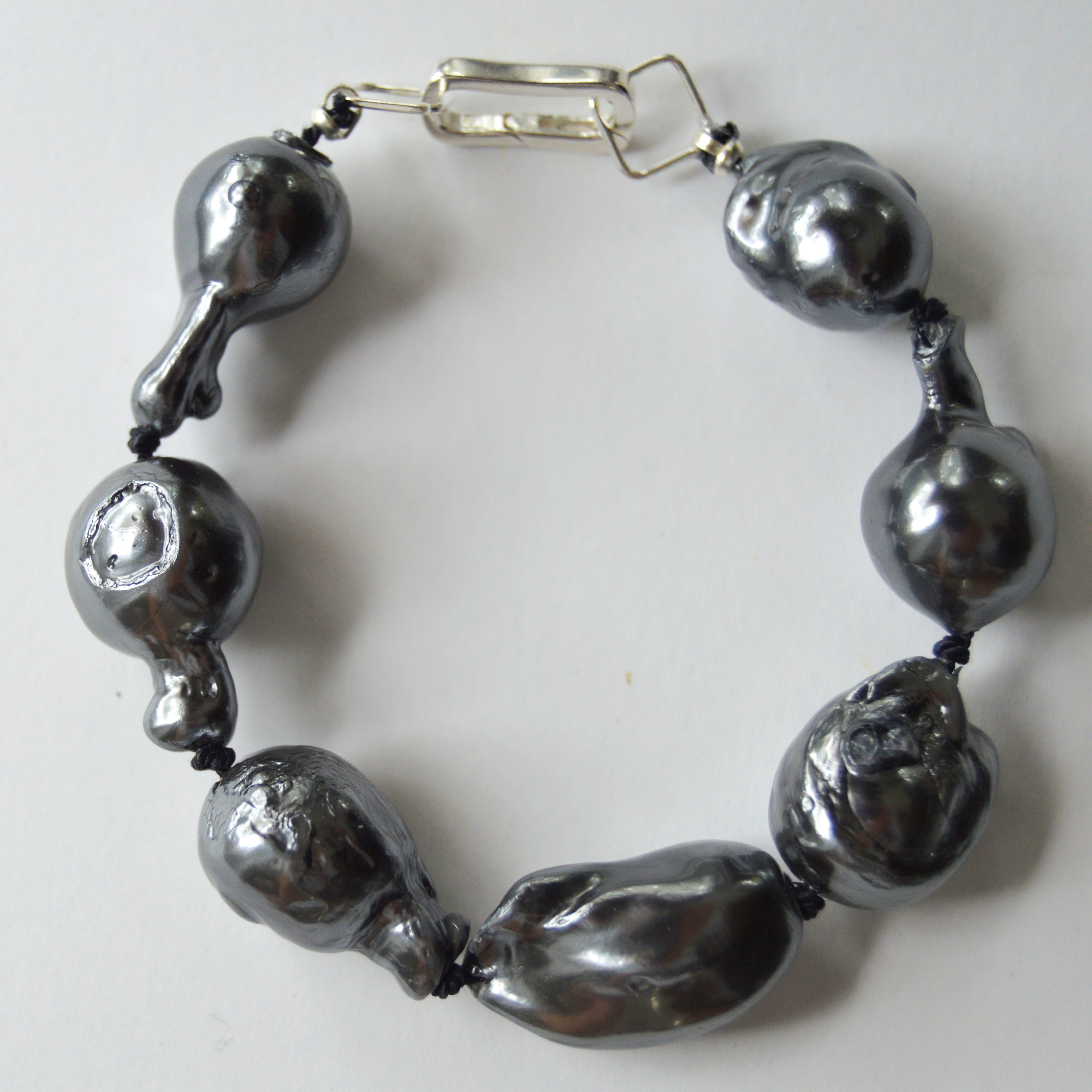 Silver Baroque Pearl Bracelet