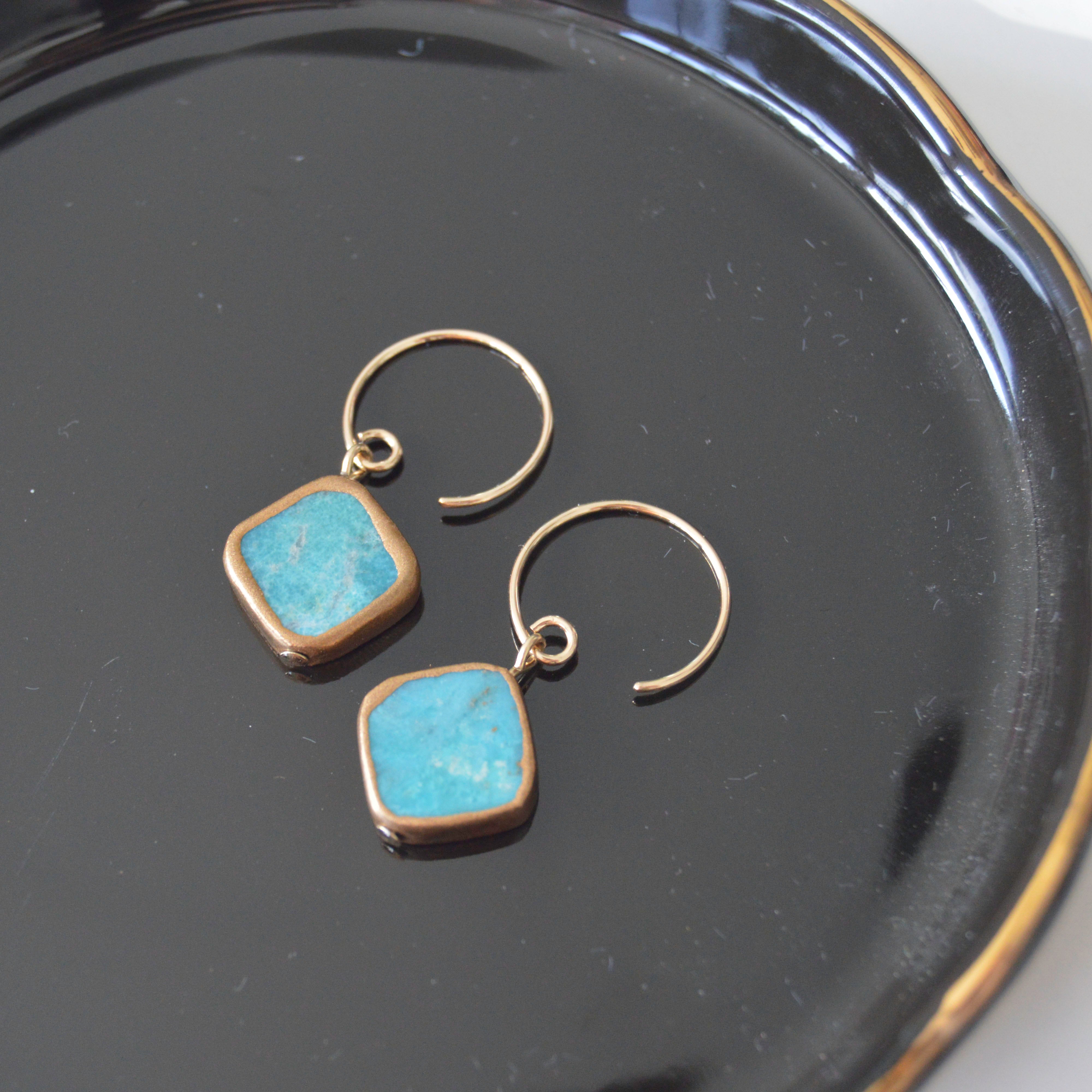 Diamond Turquoise Earrings