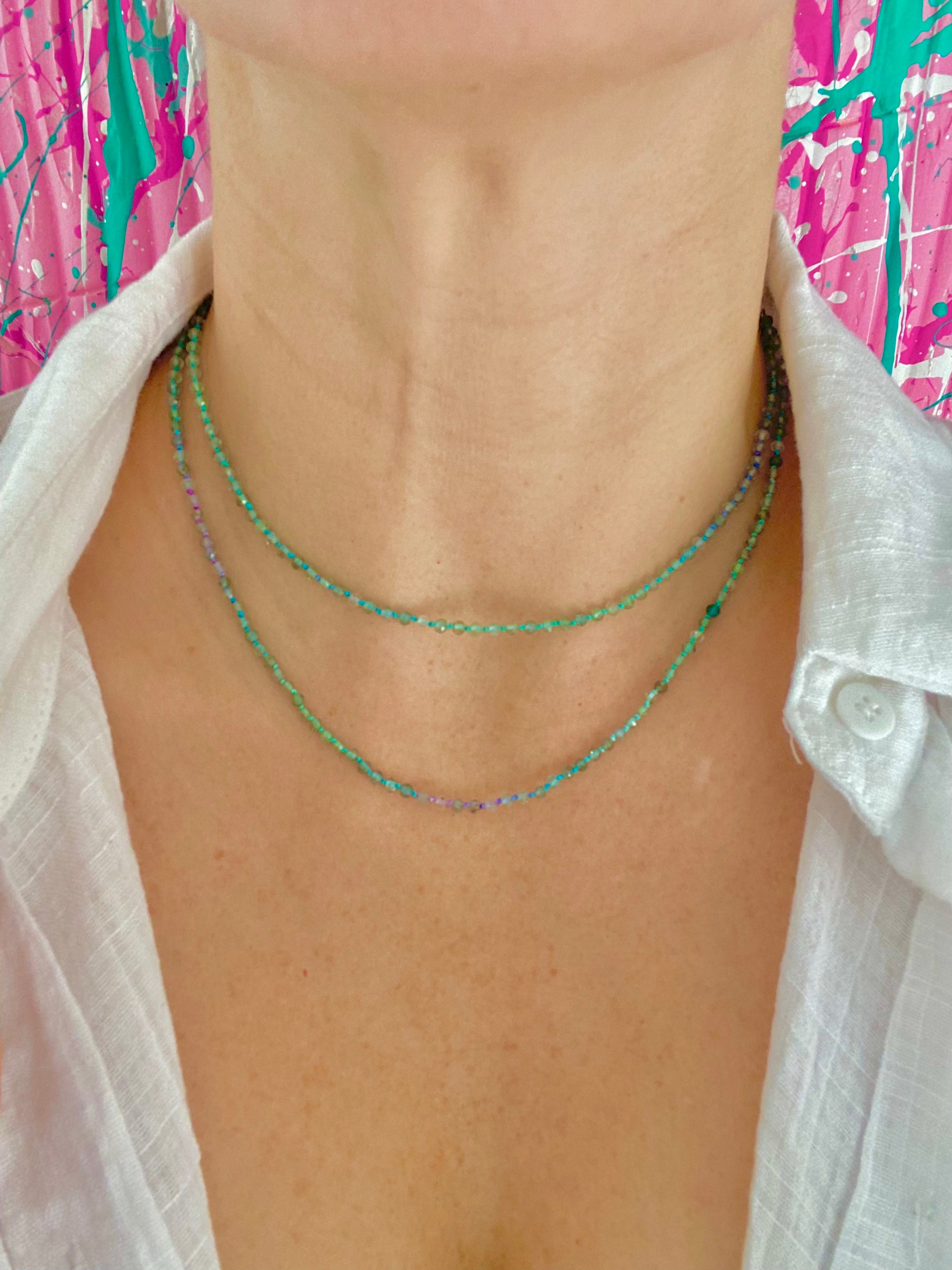 Knotted Apatite Necklace