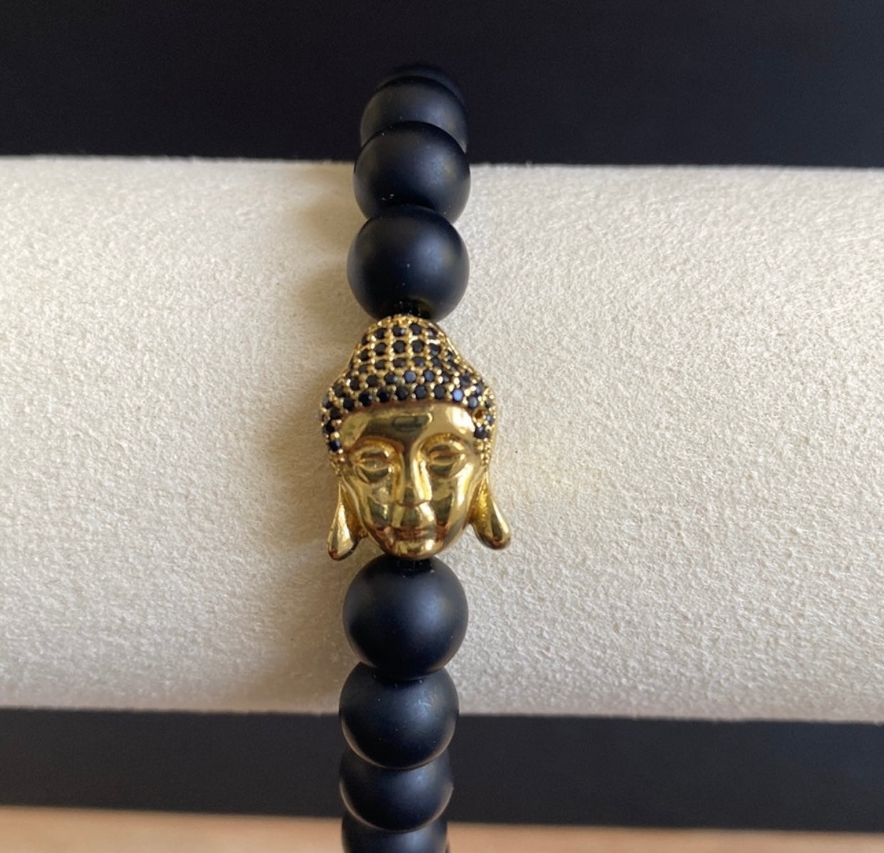 Onyx Gold Buddha Bracelet