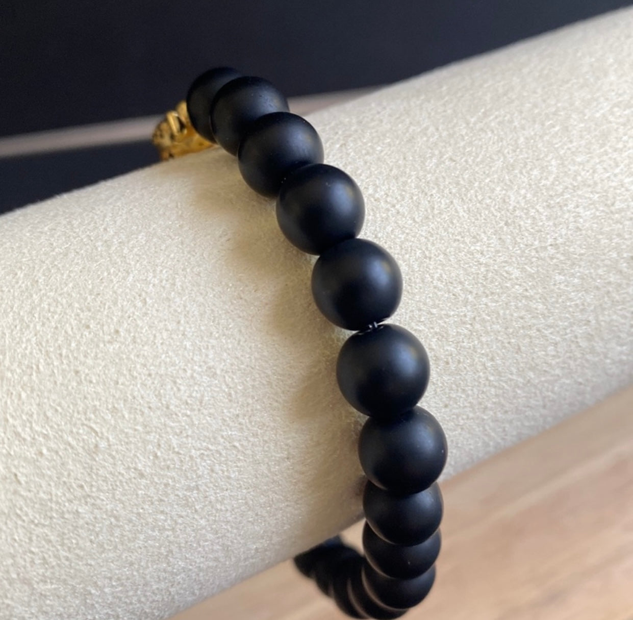 Onyx Gold Buddha Bracelet