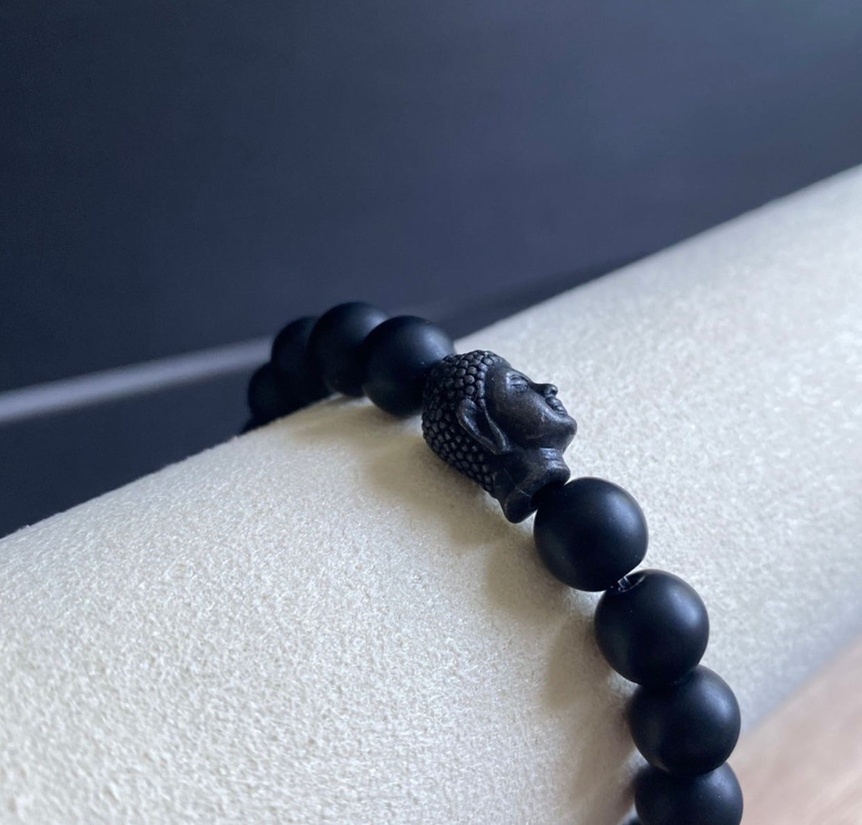 Onyx and Black Cast Buddha Bracelet