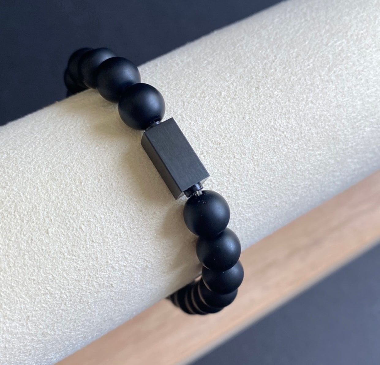 Onyx and Black Cast Buddha Bracelet