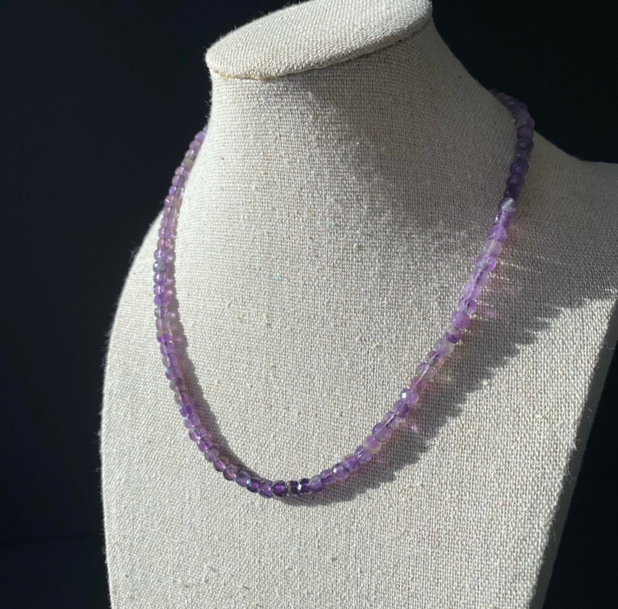 Amethyst Cube Necklace