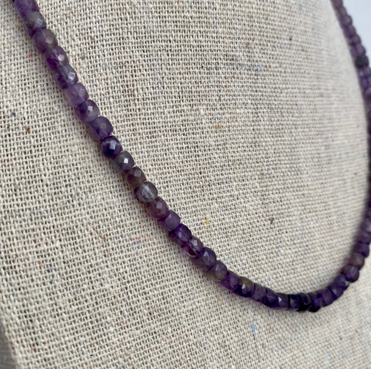 Amethyst Cube Necklace