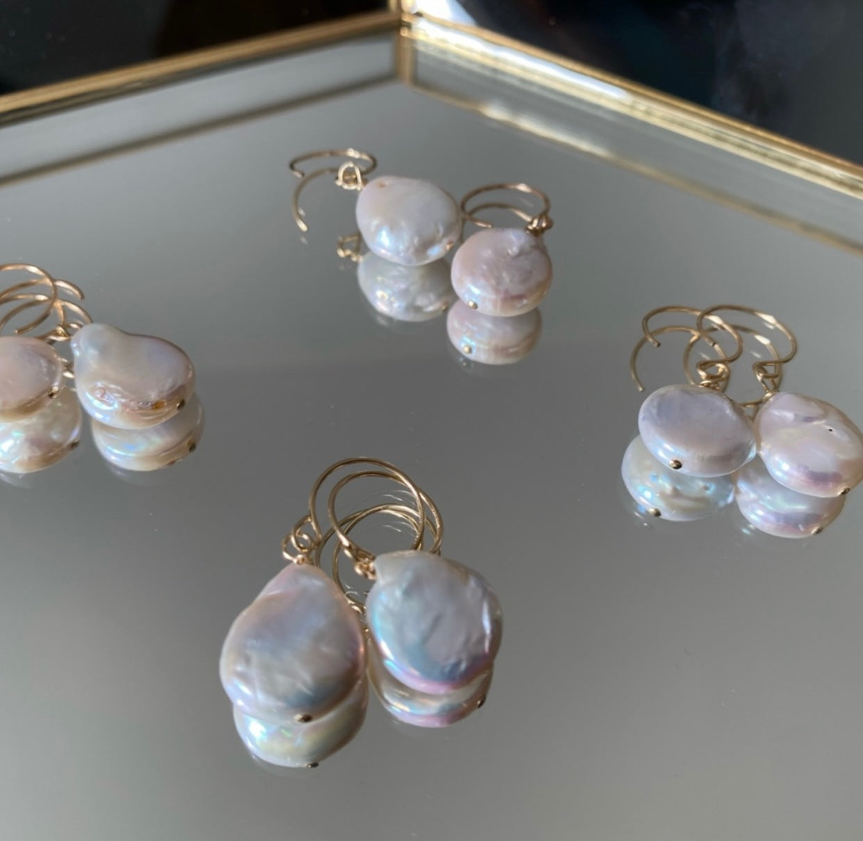 Freshwater Coin Pearl Earrings