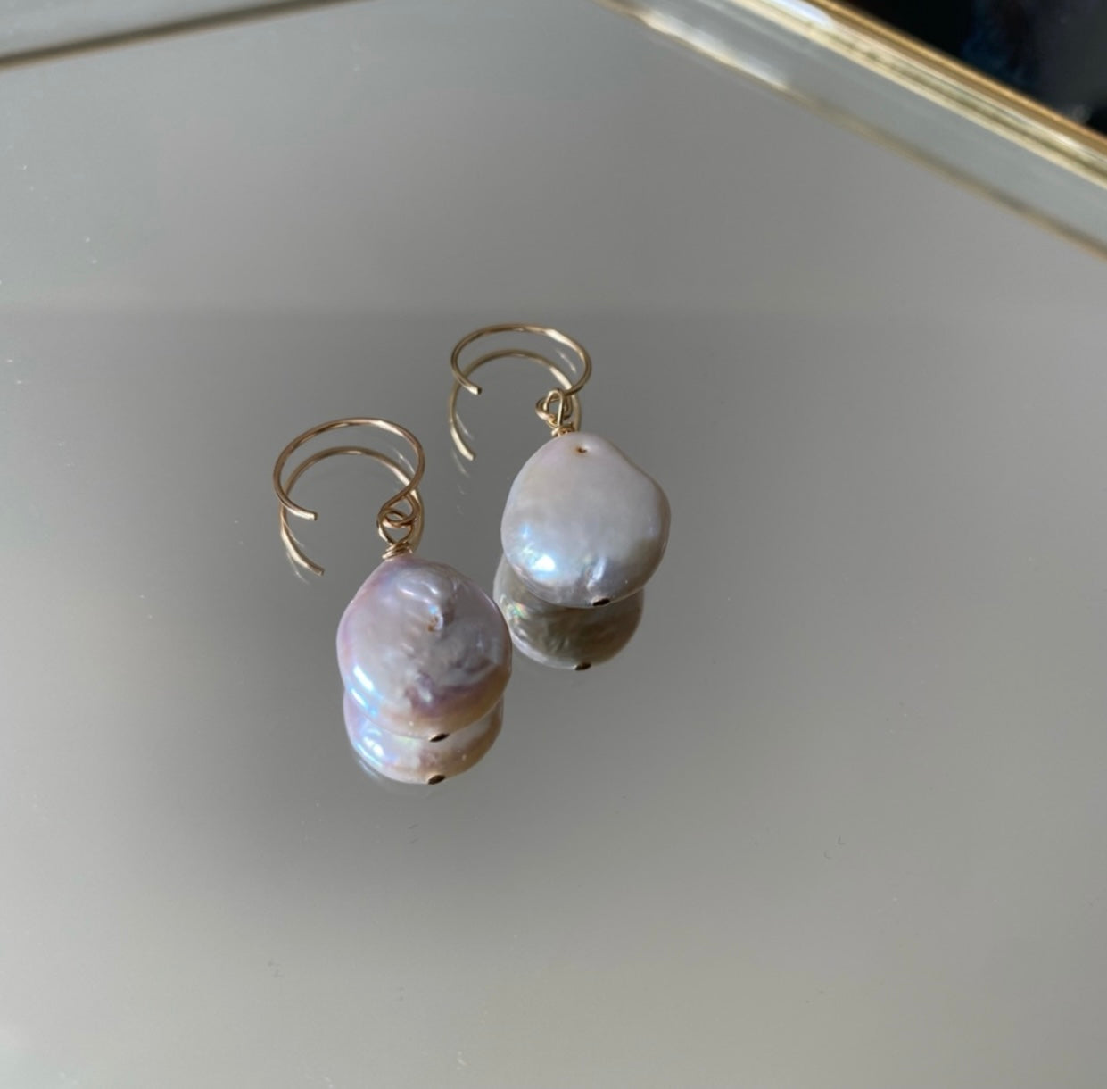 Freshwater Coin Pearl Earrings