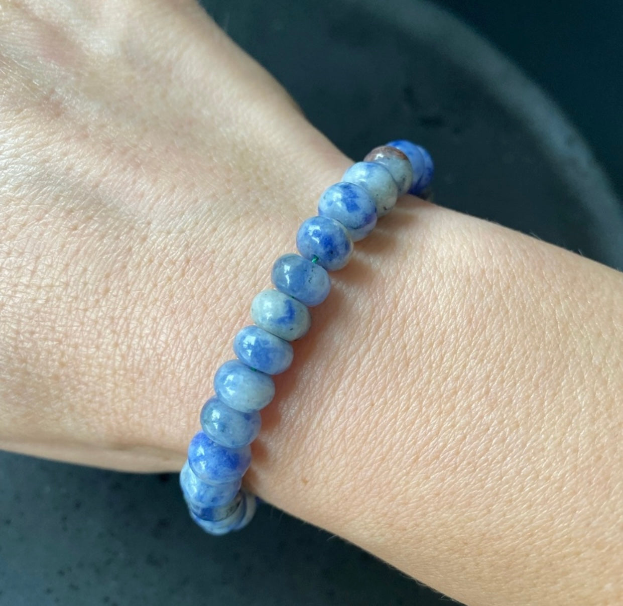 African Sodalite Evil Eye Bracelet