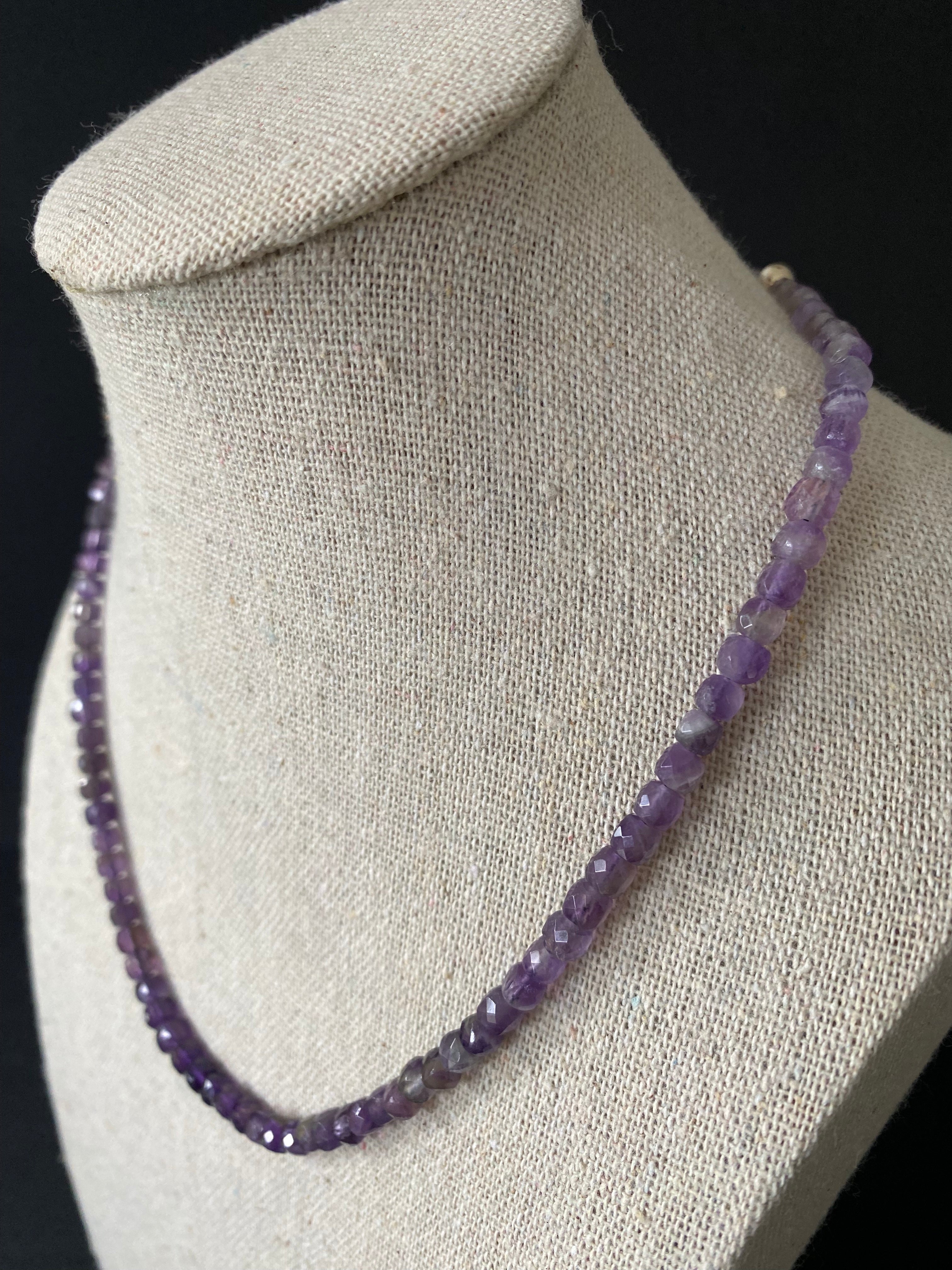 Amethyst Cube Necklace