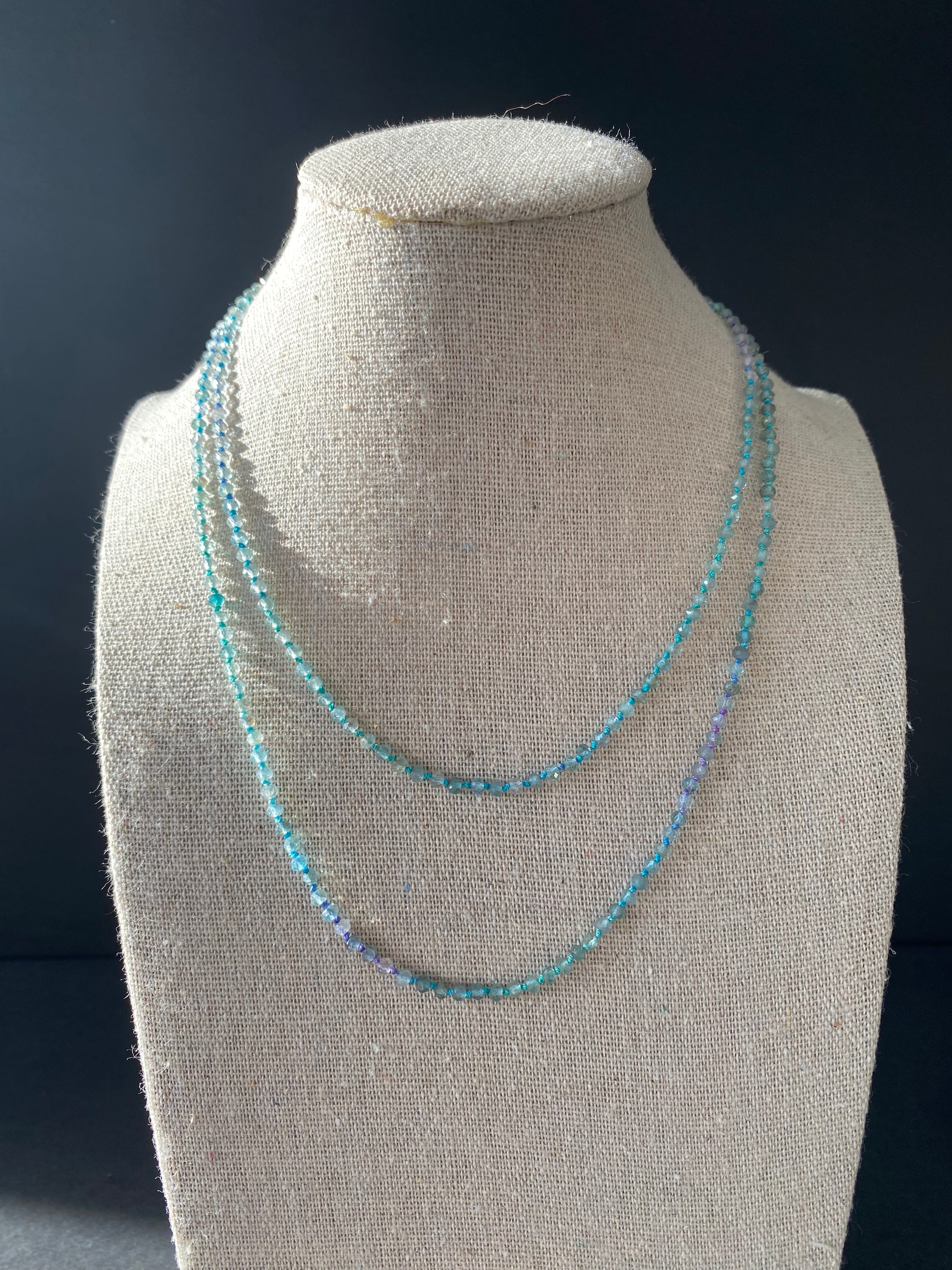 Knotted Apatite Necklace