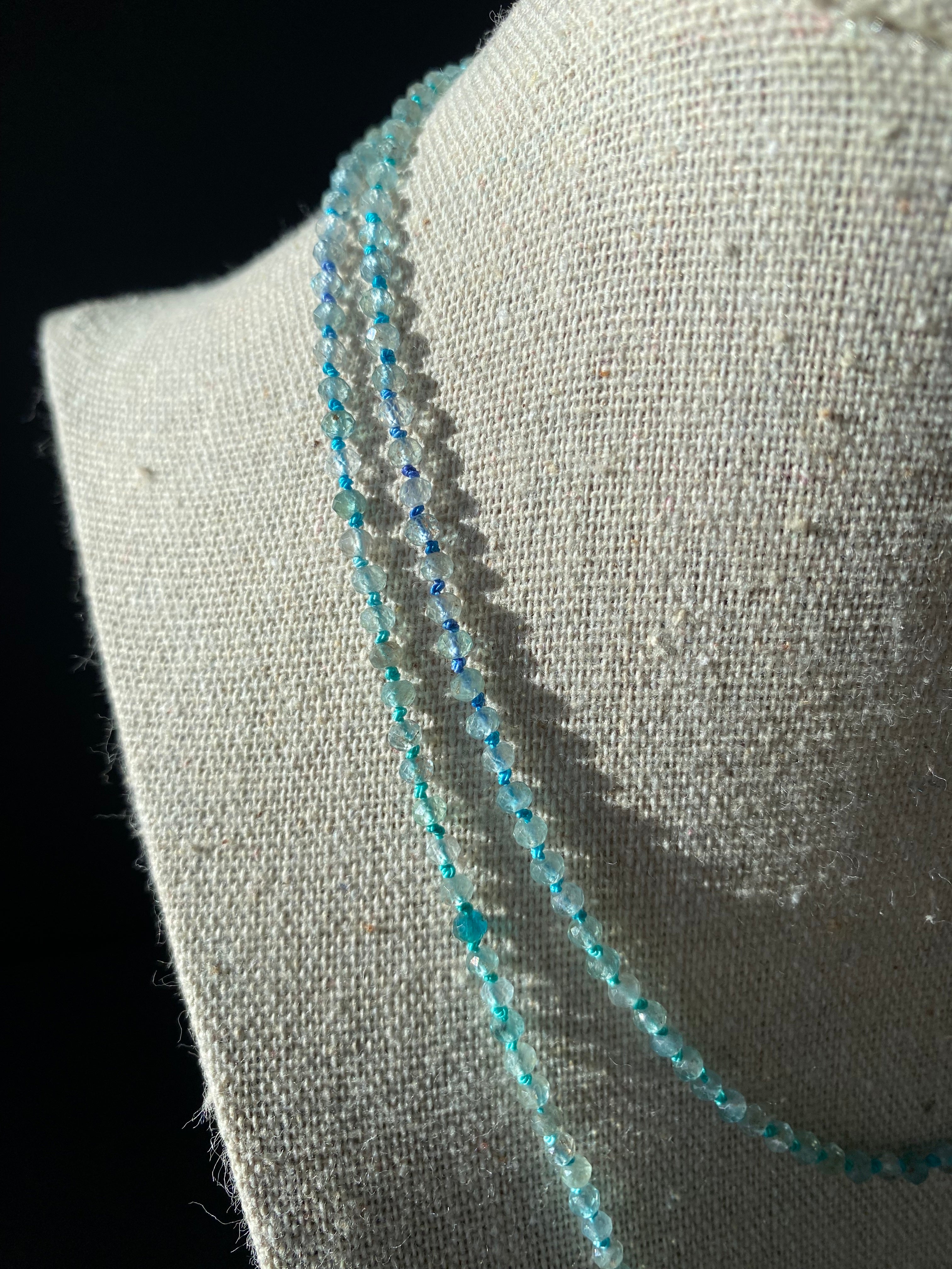 Knotted Apatite Necklace