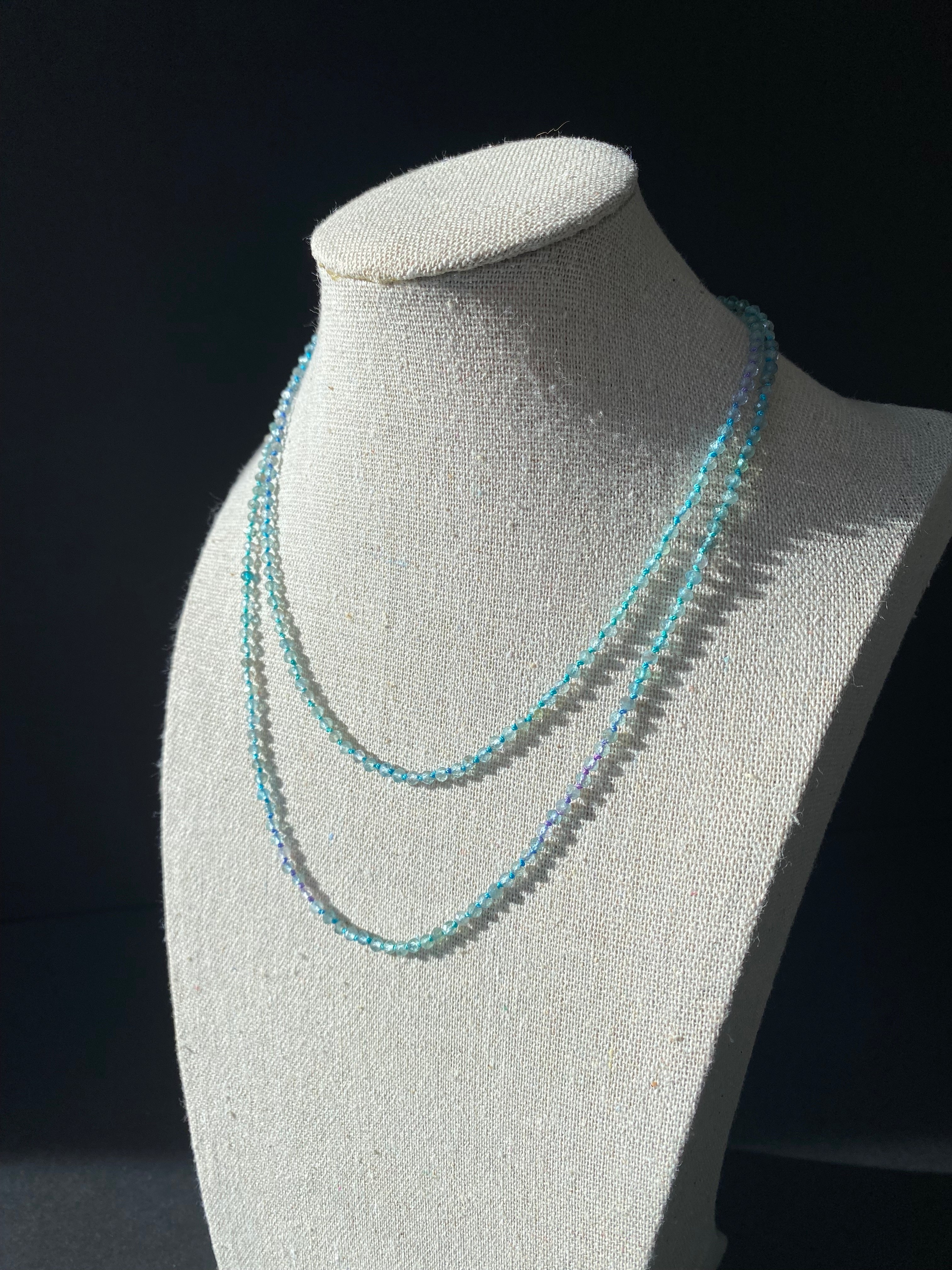 Knotted Apatite Necklace