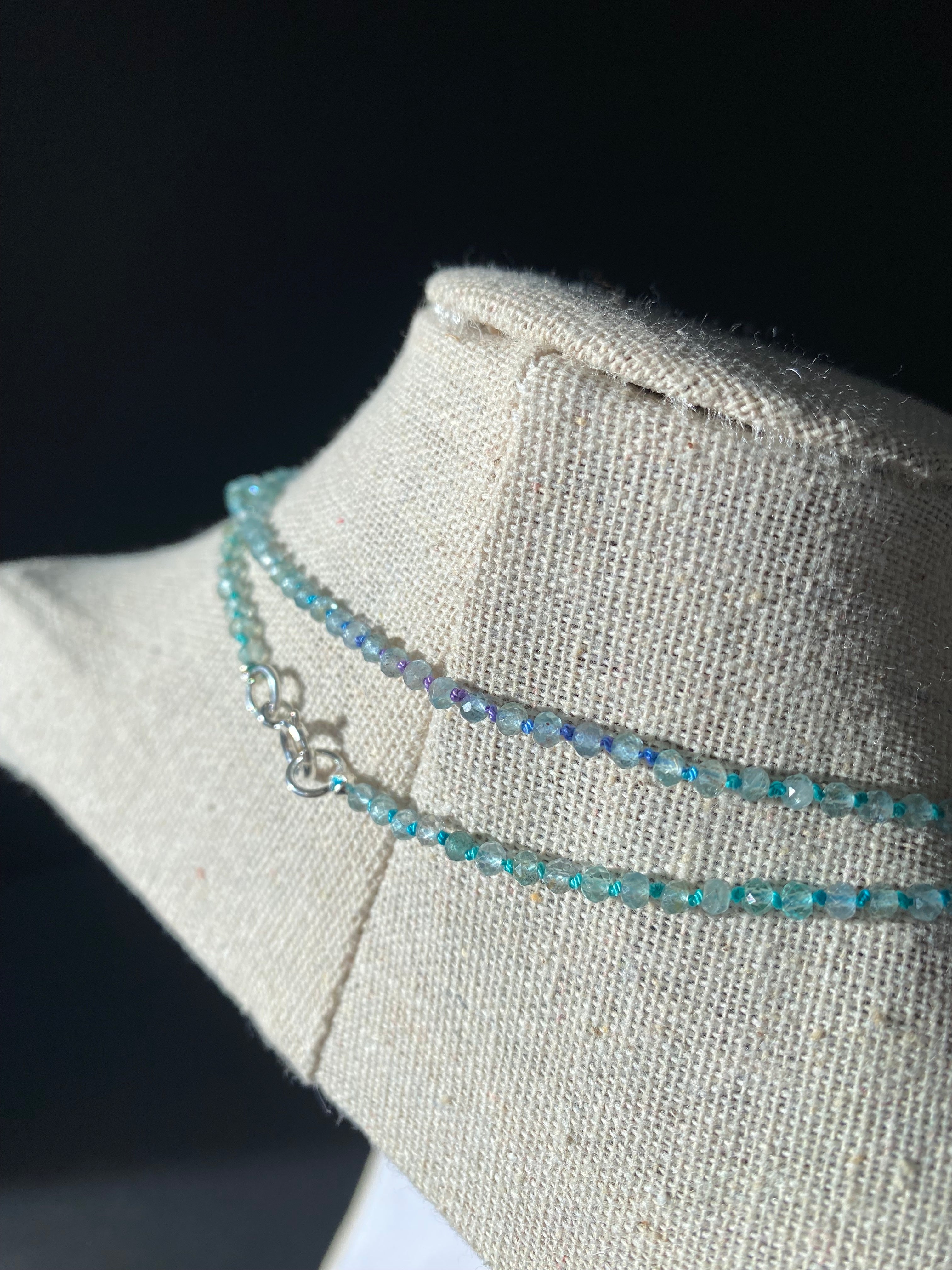 Knotted Apatite Necklace