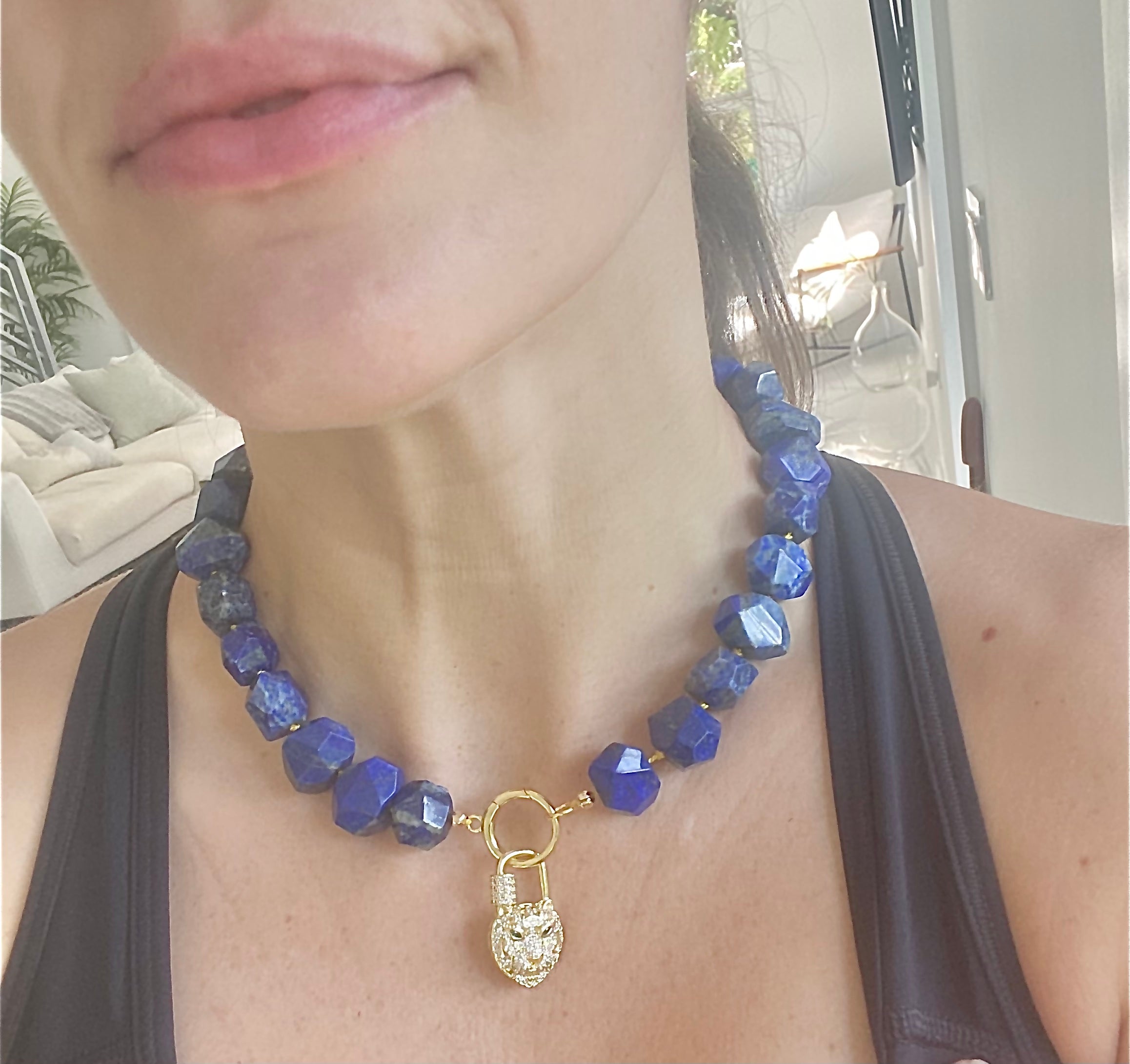 Chunky Lapis Lazuli Necklace