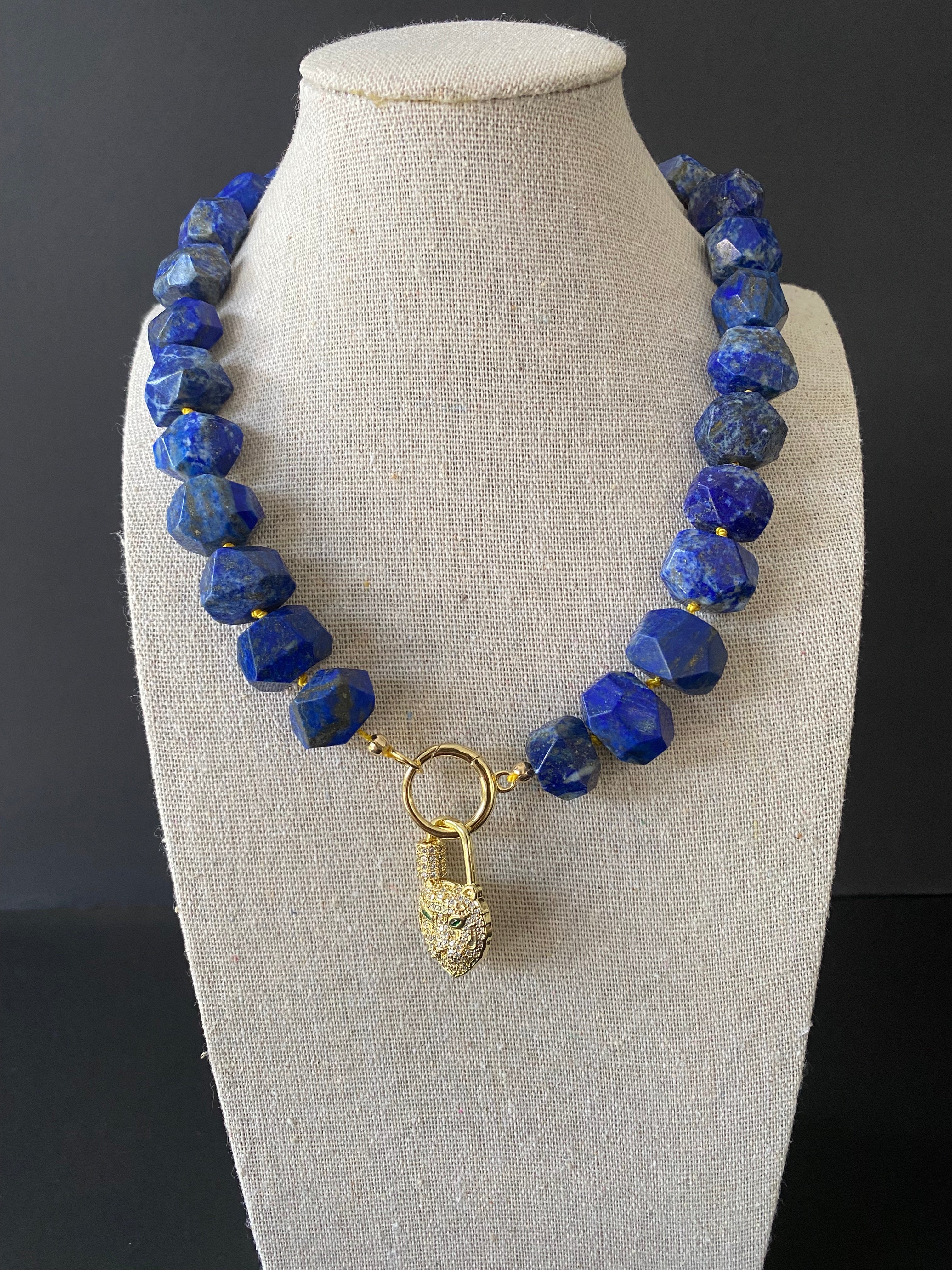 Chunky Lapis Lazuli Necklace