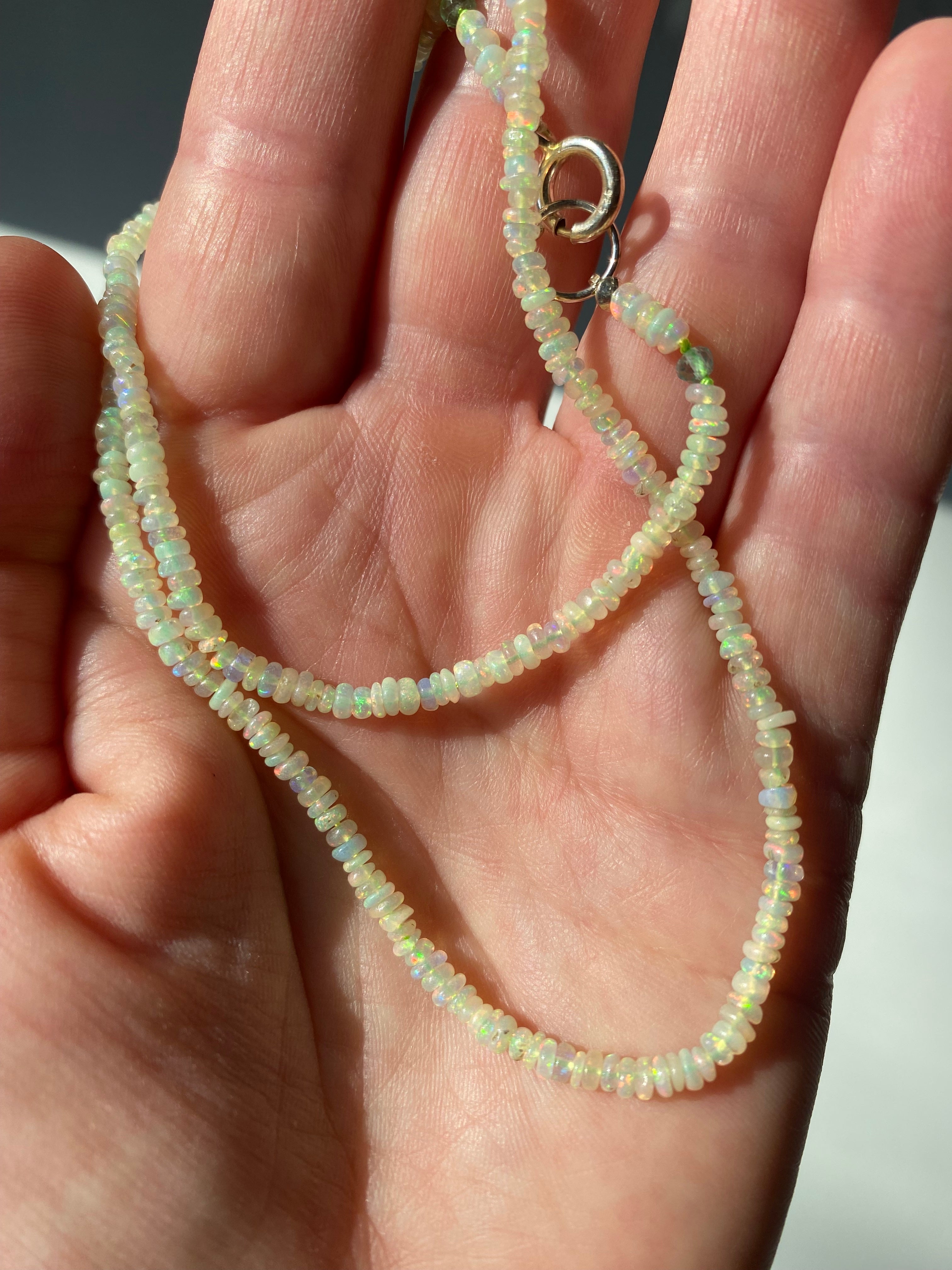 Ethiopian Opal and Apatite Necklace