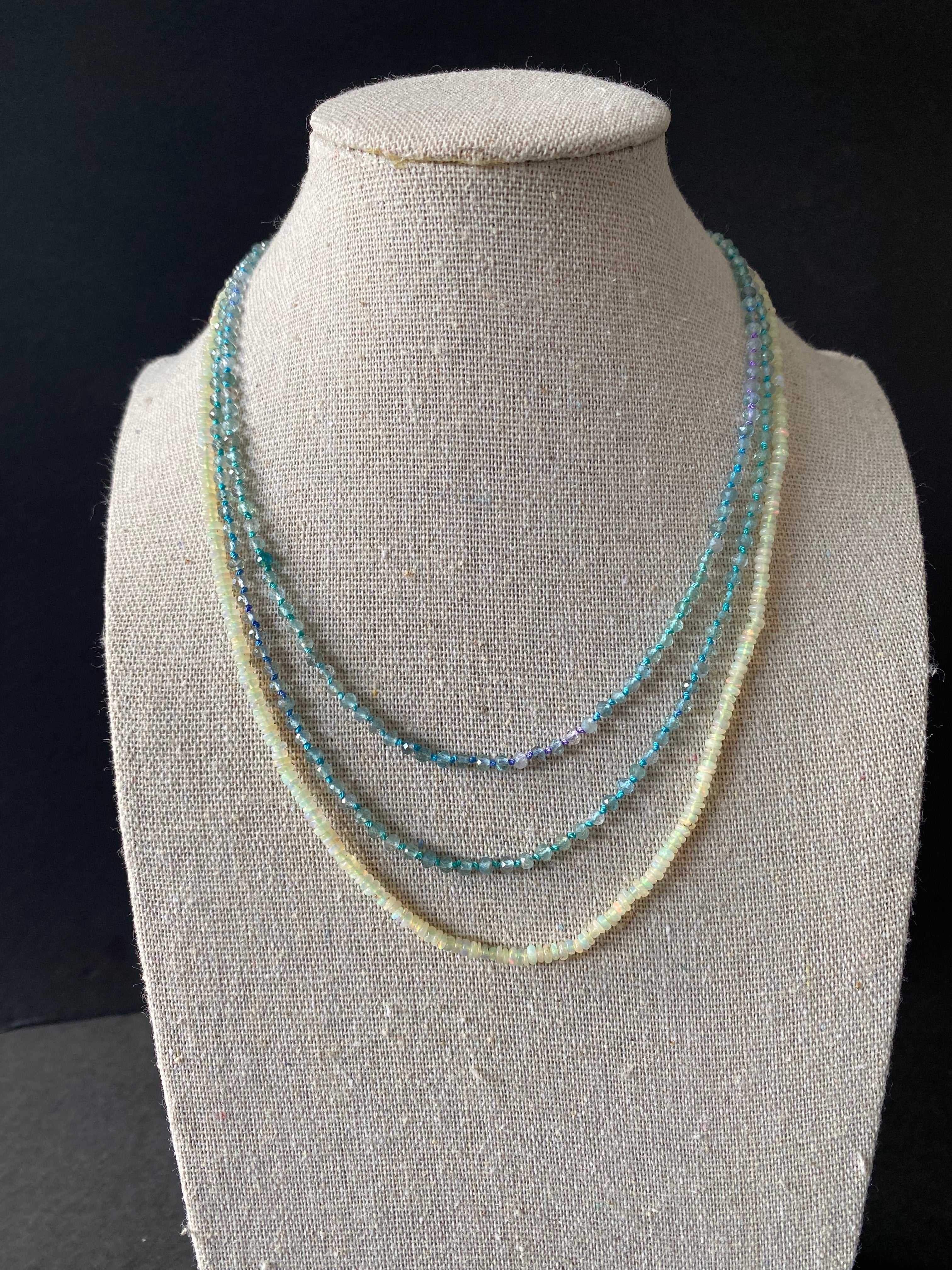 Ethiopian Opal and Apatite Necklace